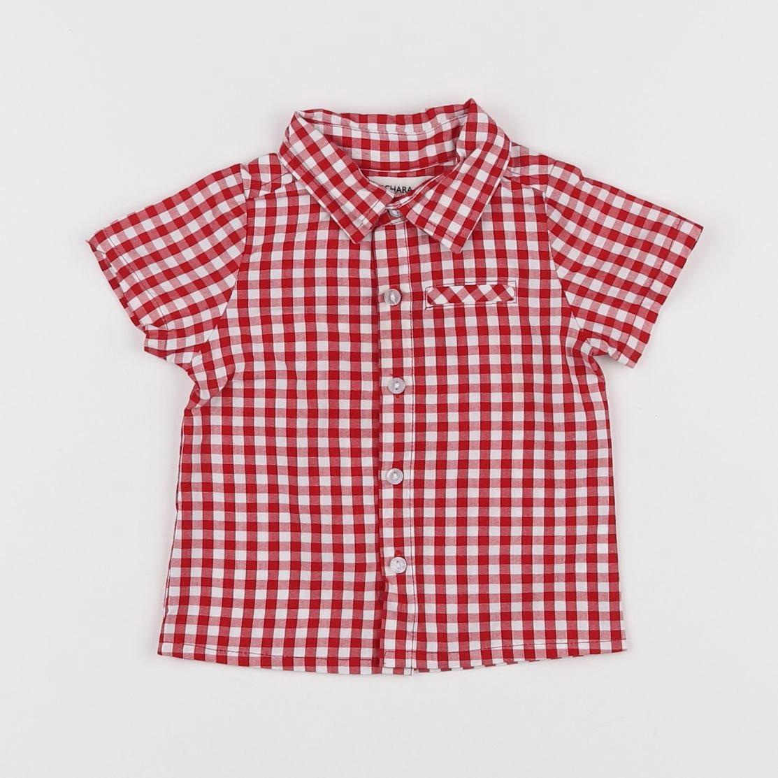 Bouchara - chemise rouge - 3 mois