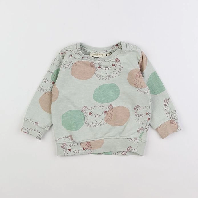 Soft Gallery - sweat vert - 12 mois