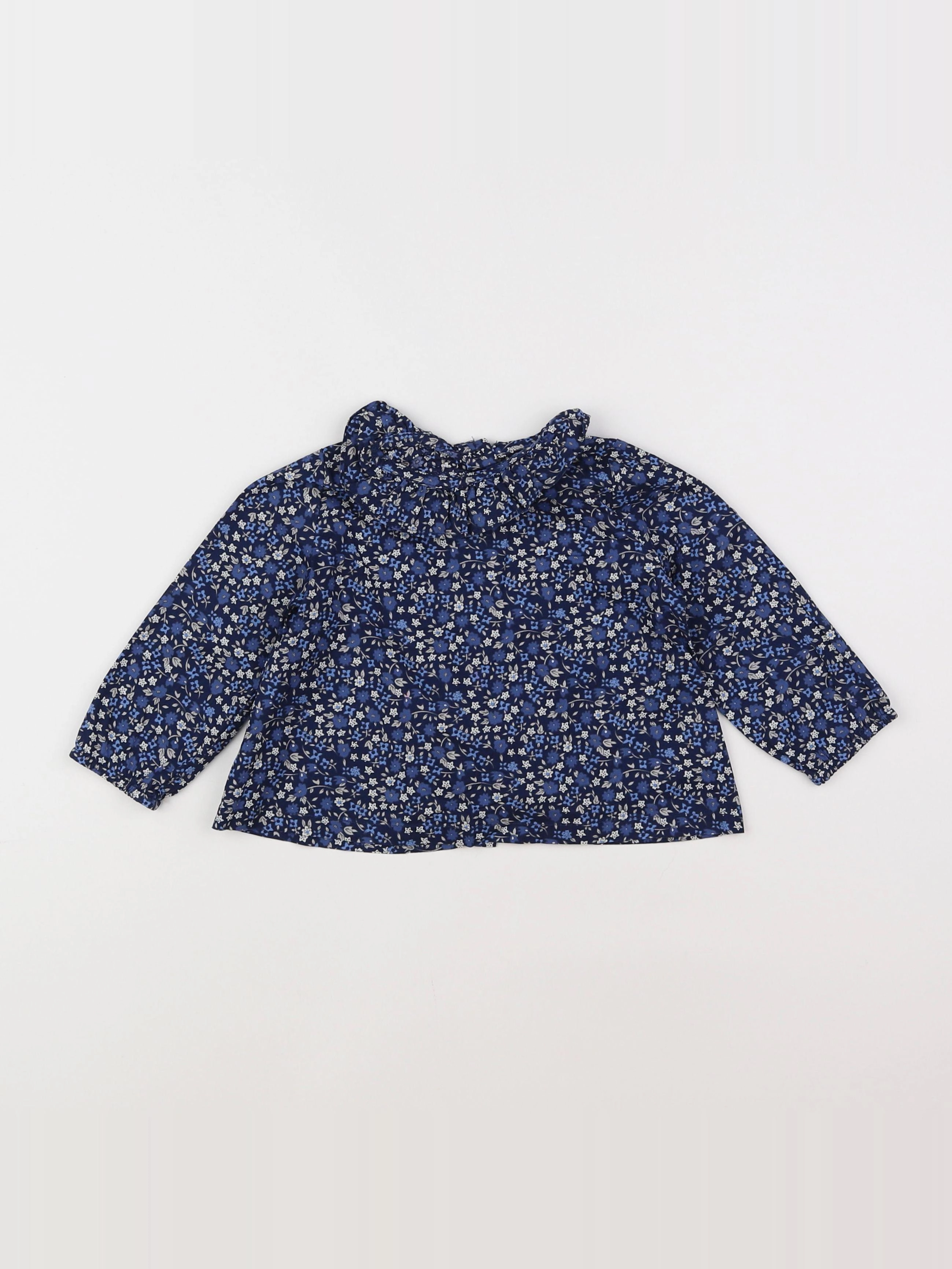 Eden & Victor - blouse bleu - 12 mois