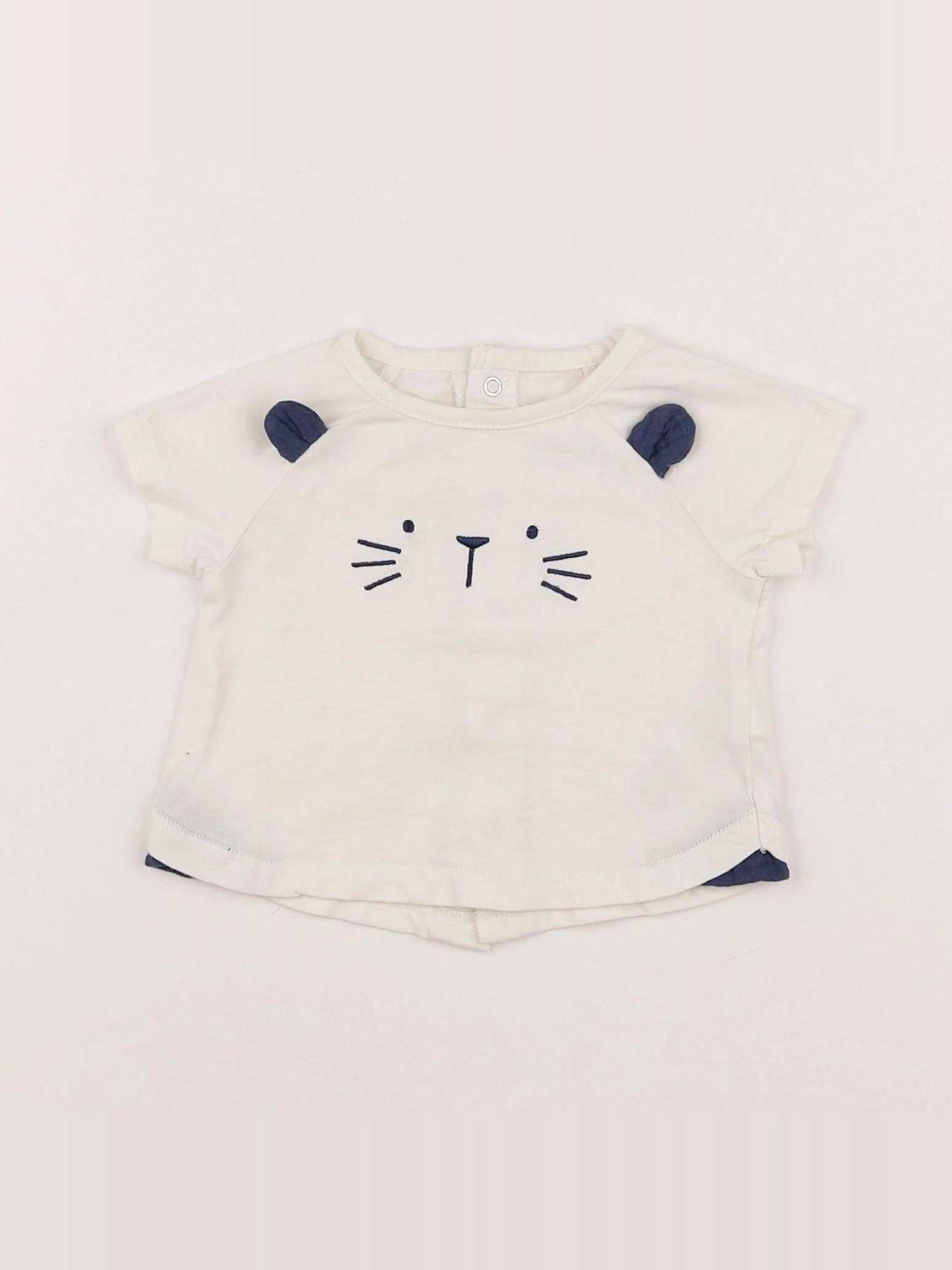 Vertbaudet - tee-shirt blanc - 3 mois