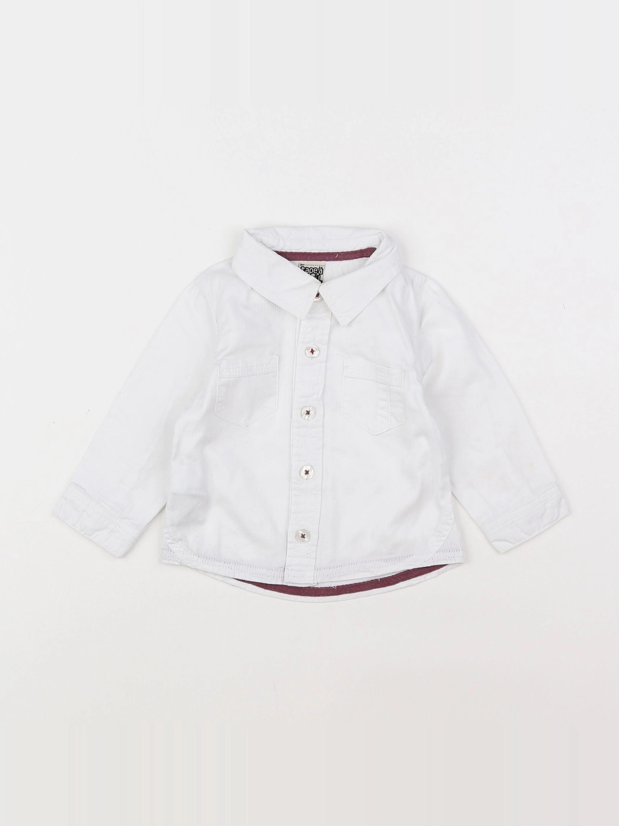 Tape à l'oeil - chemise blanc - 9 mois