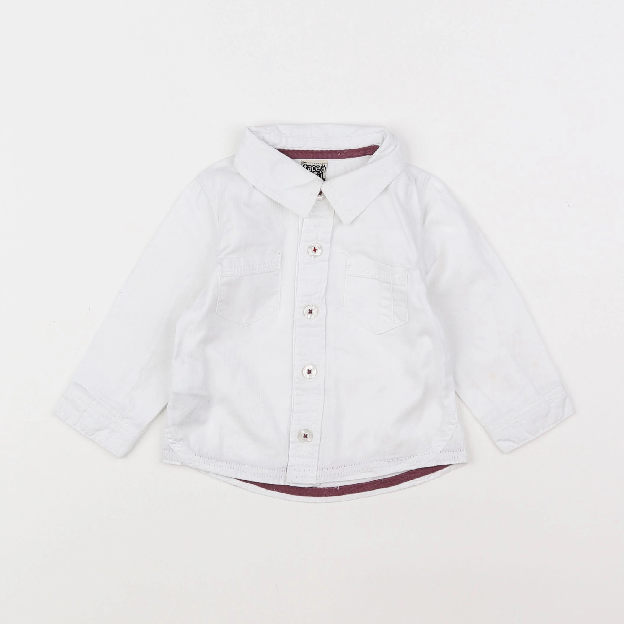 Tape à l'oeil - chemise blanc - 9 mois