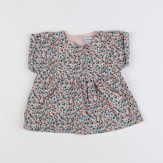 Vertbaudet - blouse vert - 6 mois