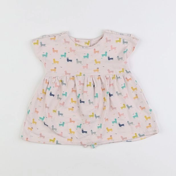 Vertbaudet - robe rose - 6 mois