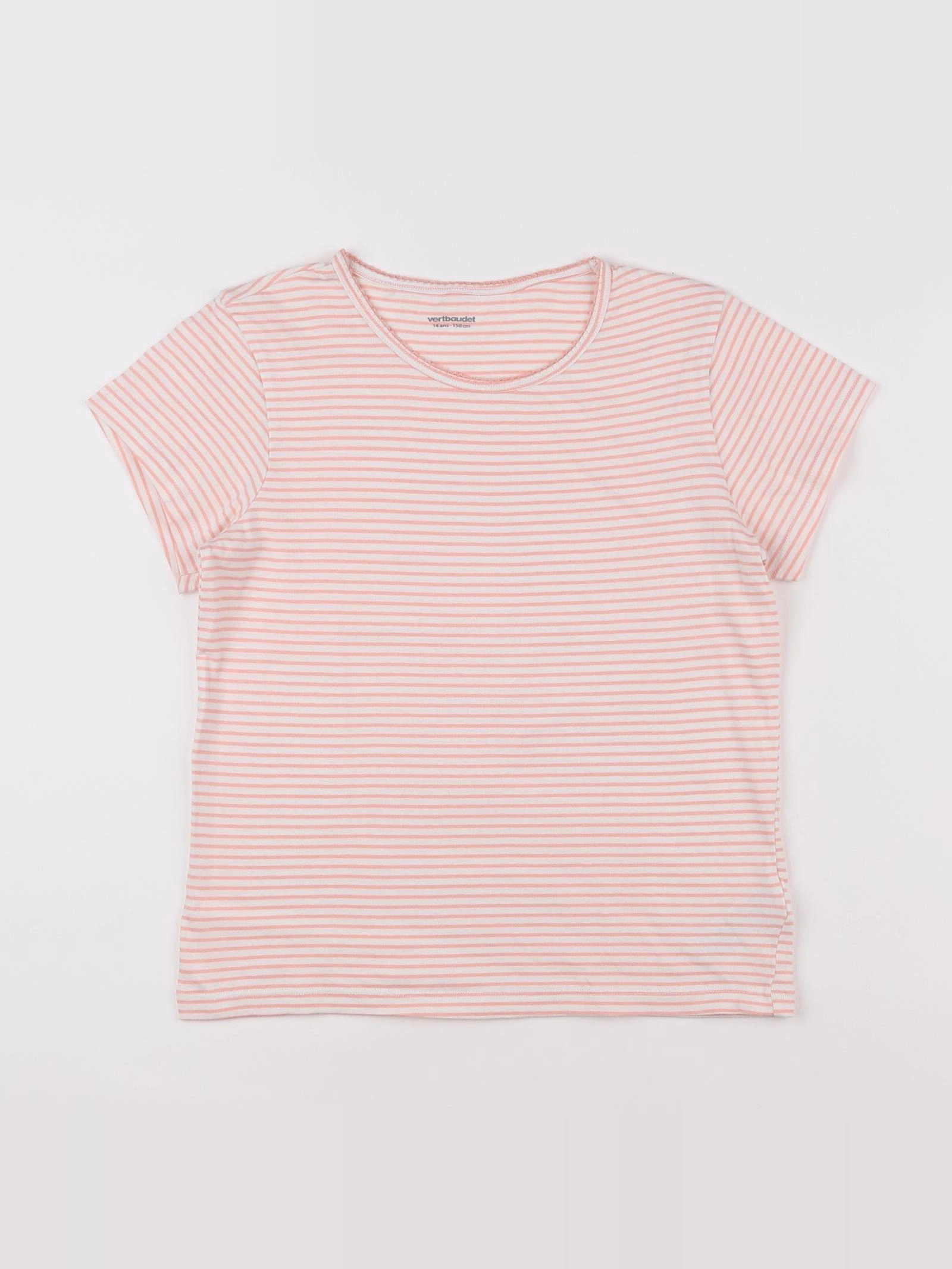 Vertbaudet - maillot de corps blanc, rose - 14 ans