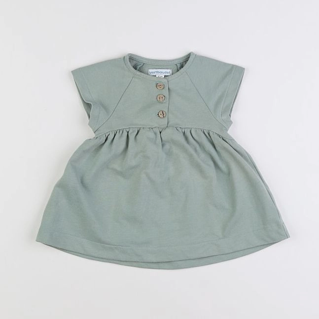 Vertbaudet - robe vert - 6 mois