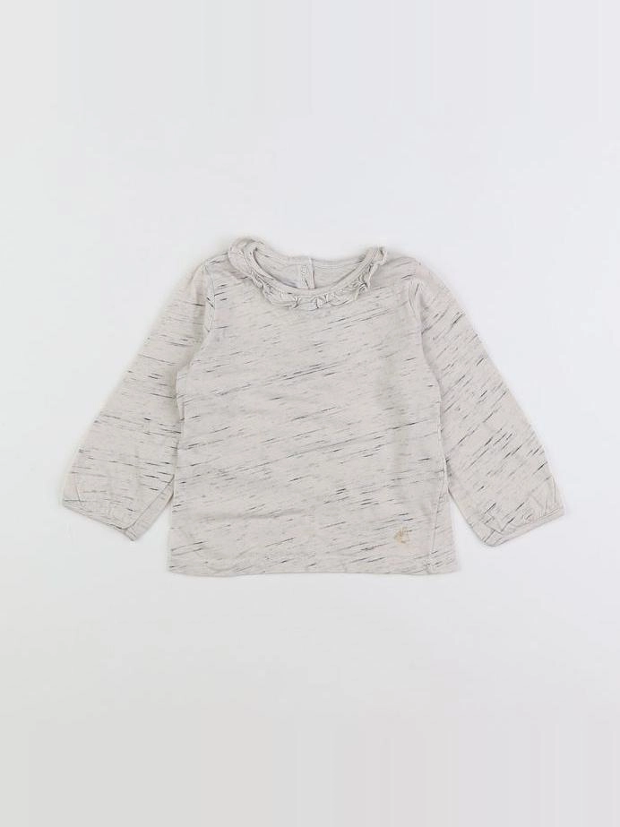 Petit Bateau - tee-shirt gris - 18 mois