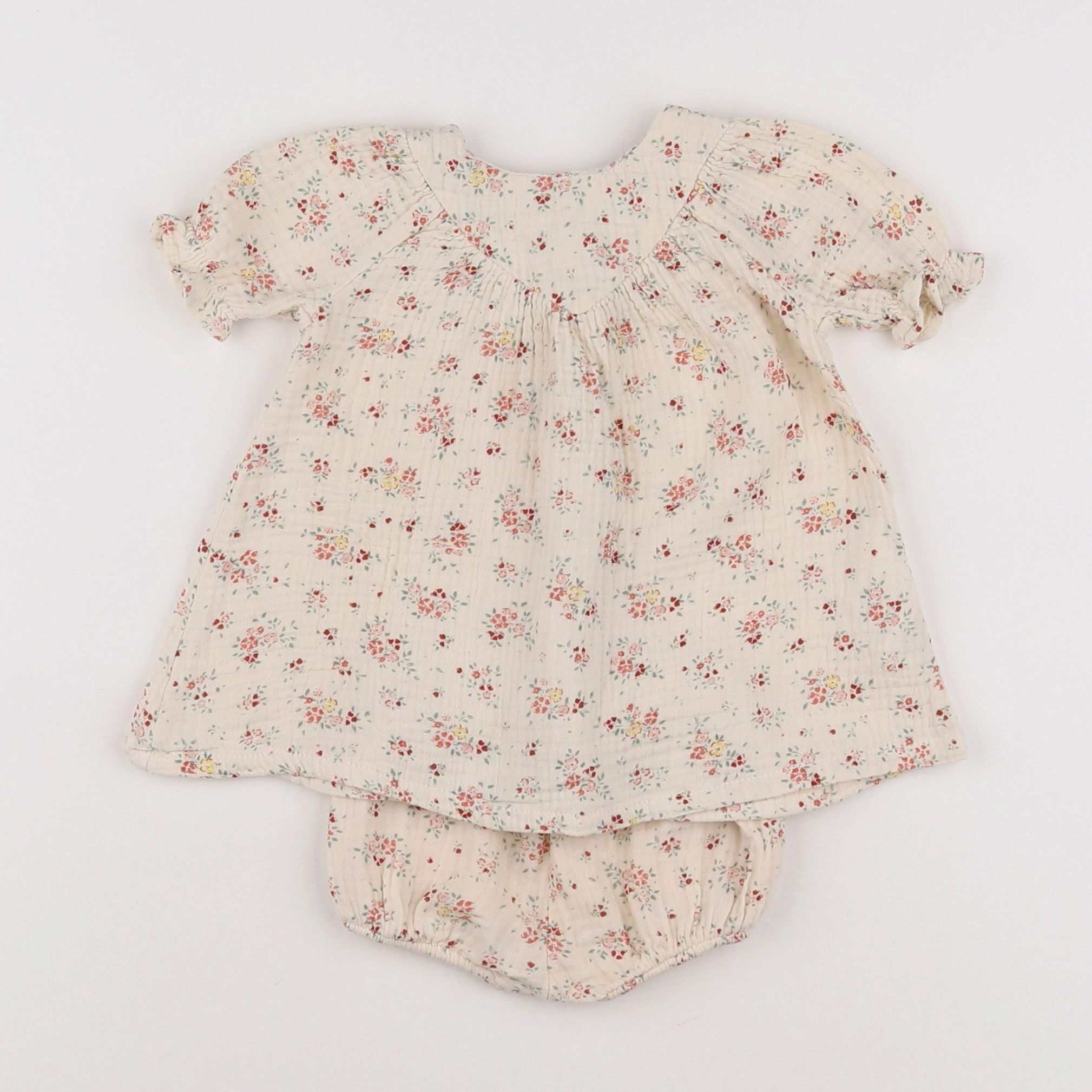 Vertbaudet - robe beige - 3 mois