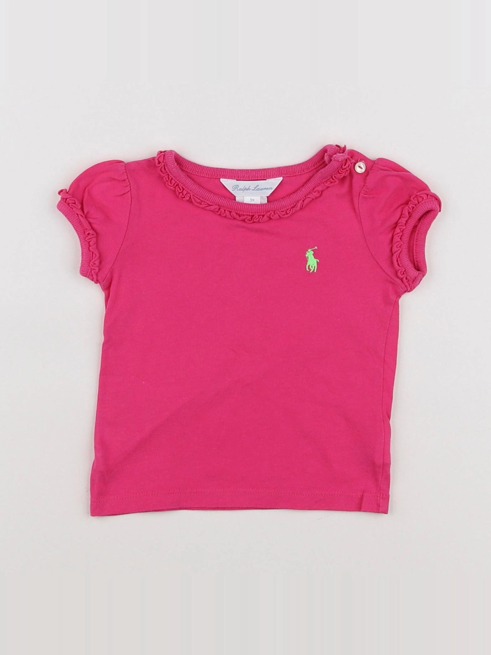 Ralph Lauren - tee-shirt rose - 9 mois