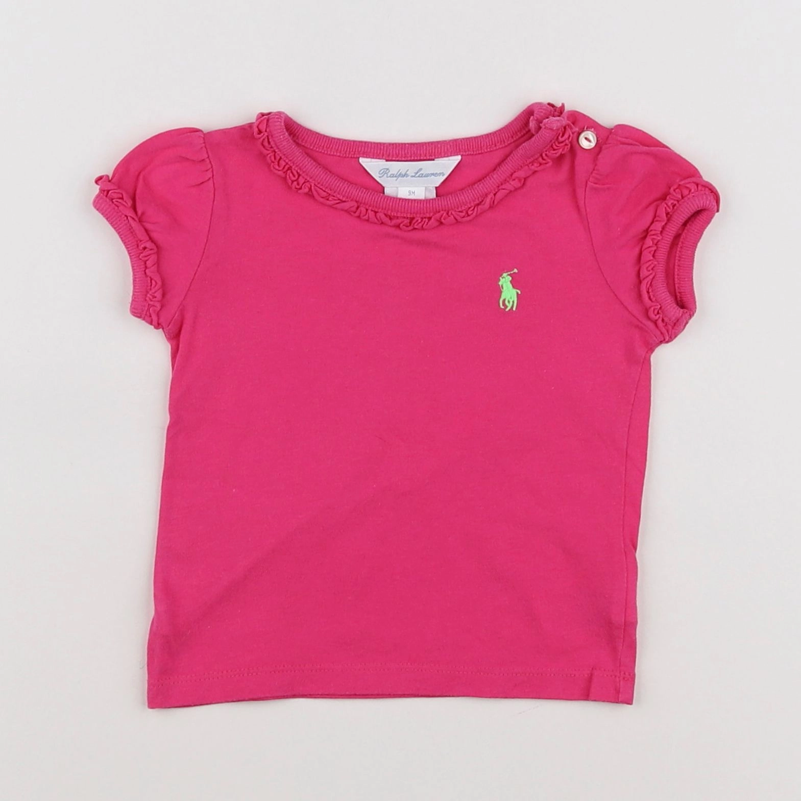 Ralph Lauren - tee-shirt rose - 9 mois