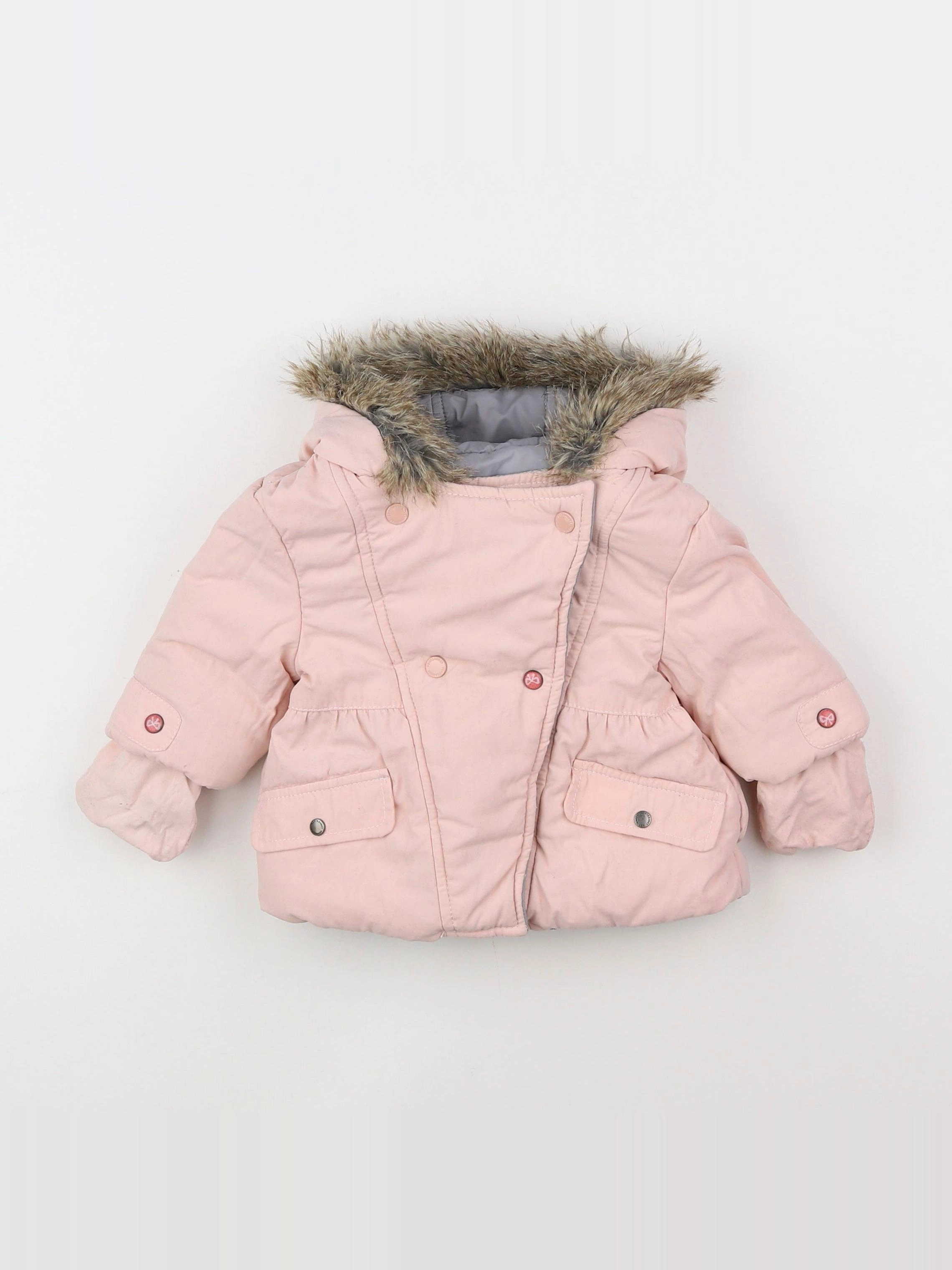 Vertbaudet - parka rose - 3 mois
