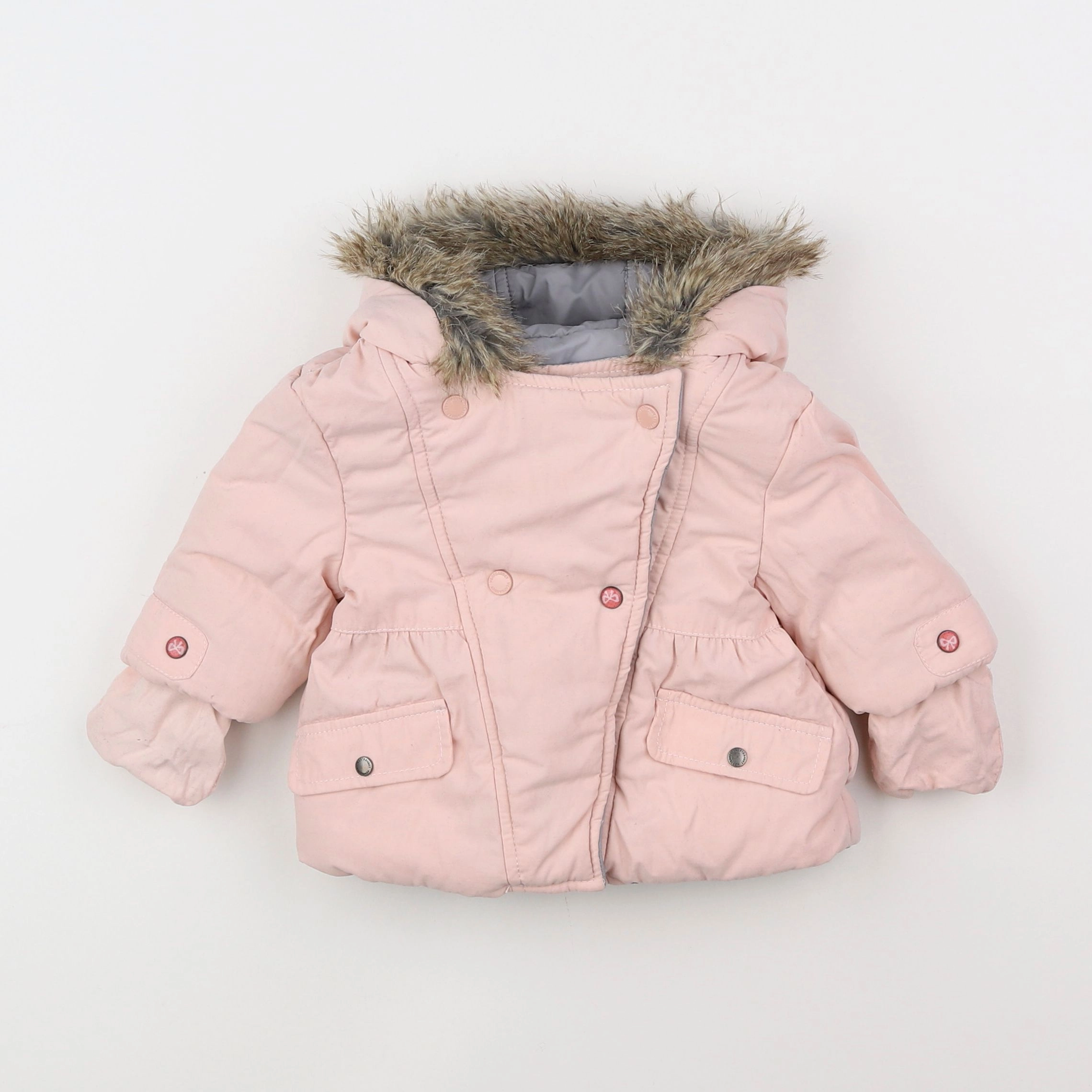 Vertbaudet - parka rose - 3 mois