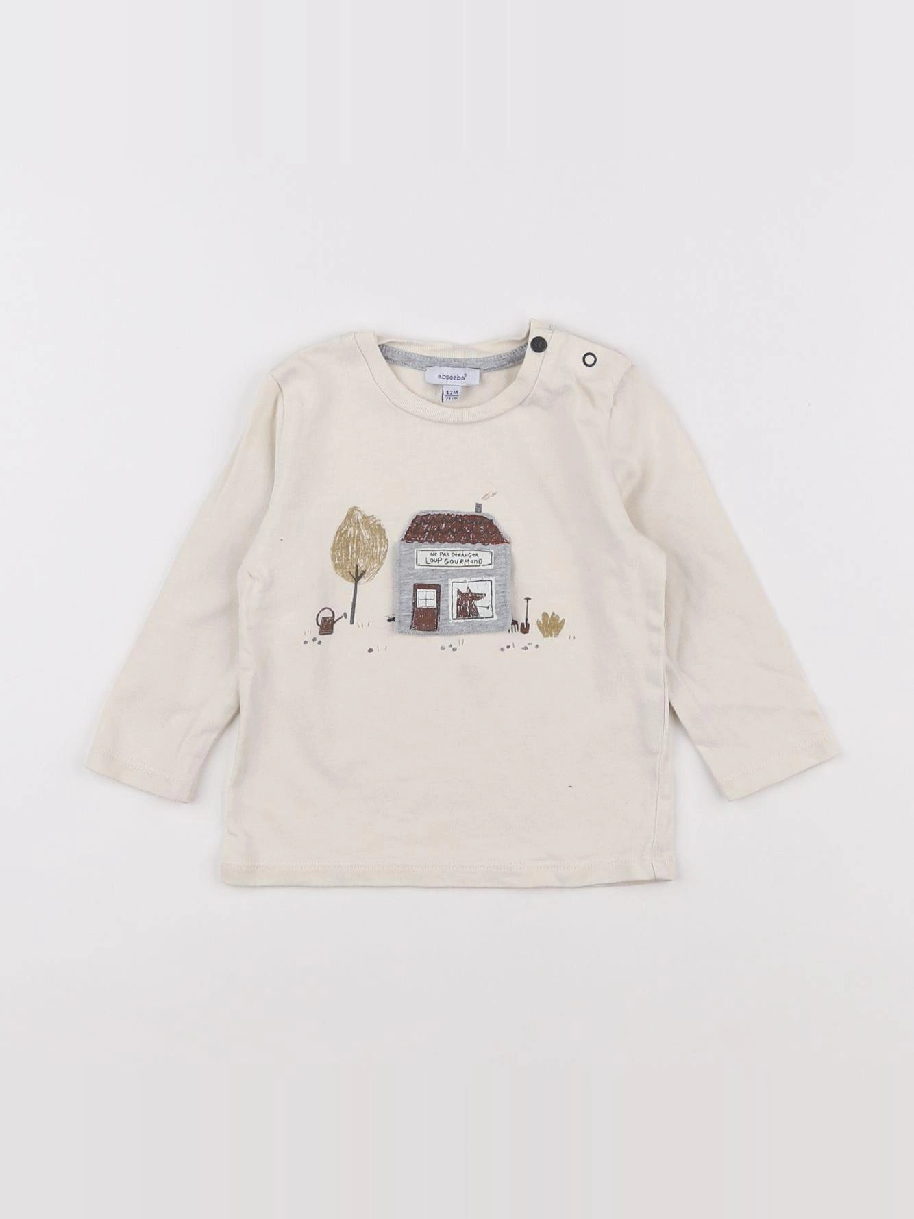 Absorba - tee-shirt beige - 12 mois