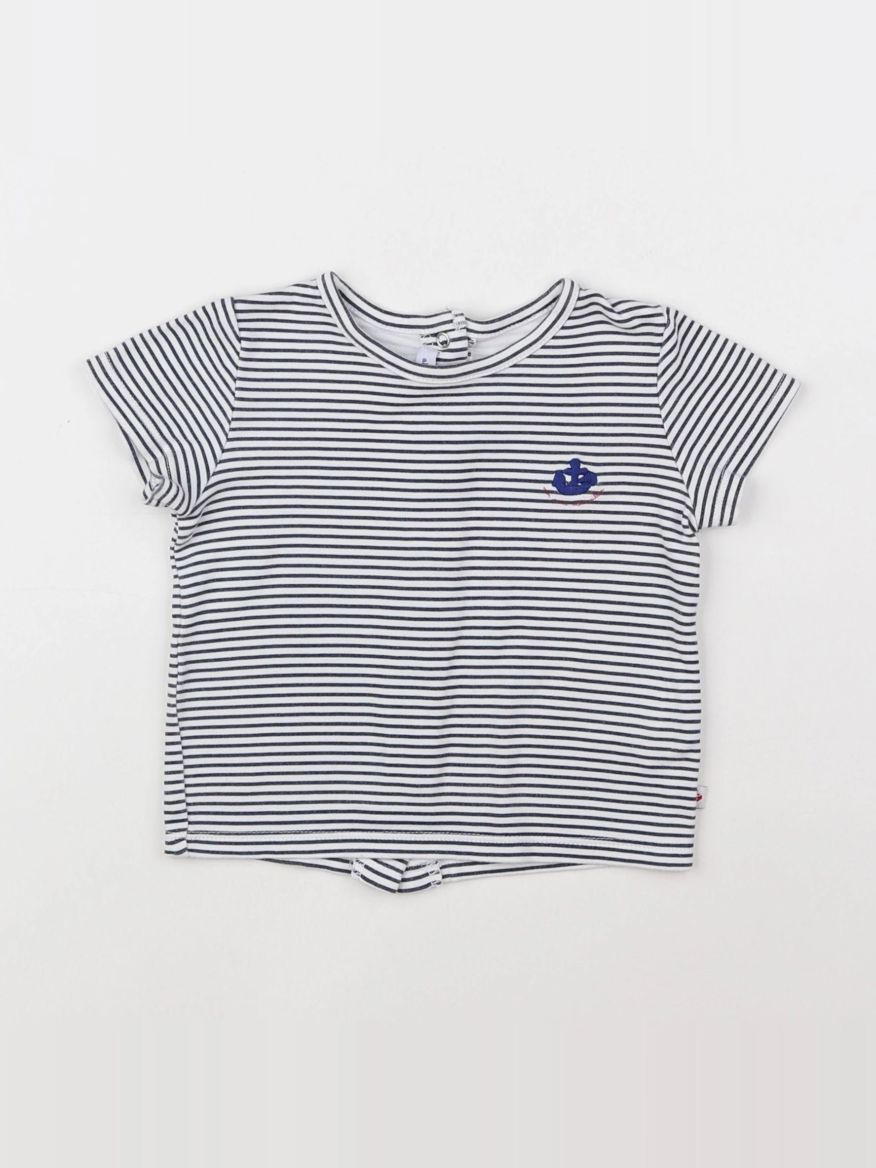 Absorba - tee-shirt blanc, bleu - 12 mois