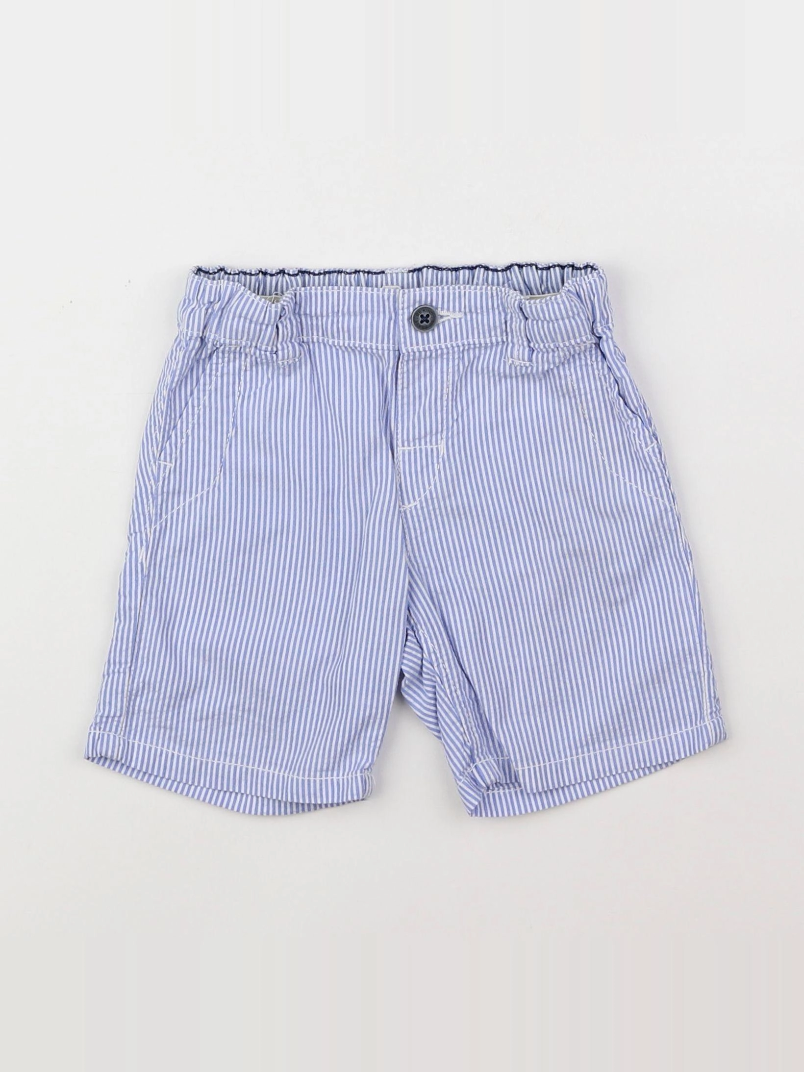 H&M - short blanc, bleu - 9/12 mois