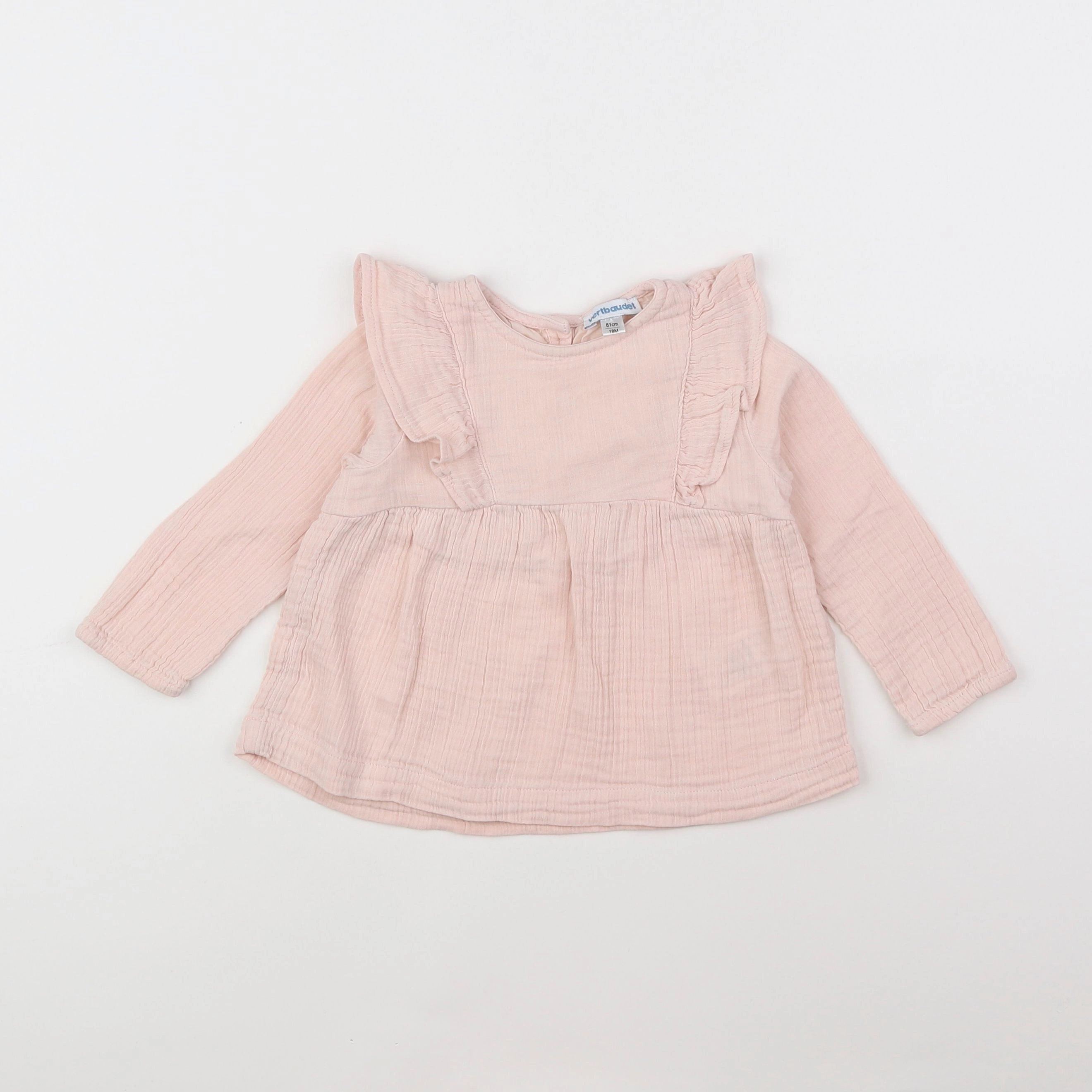 Vertbaudet - blouse rose - 18 mois