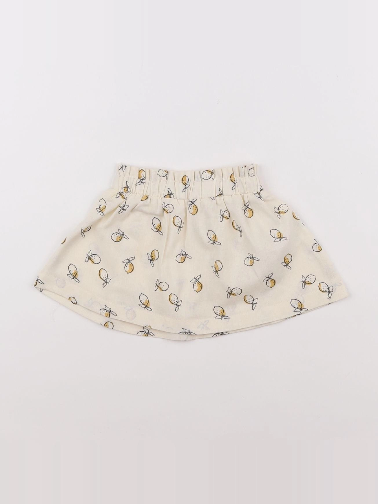 Vertbaudet - jupe beige, jaune - 9 mois