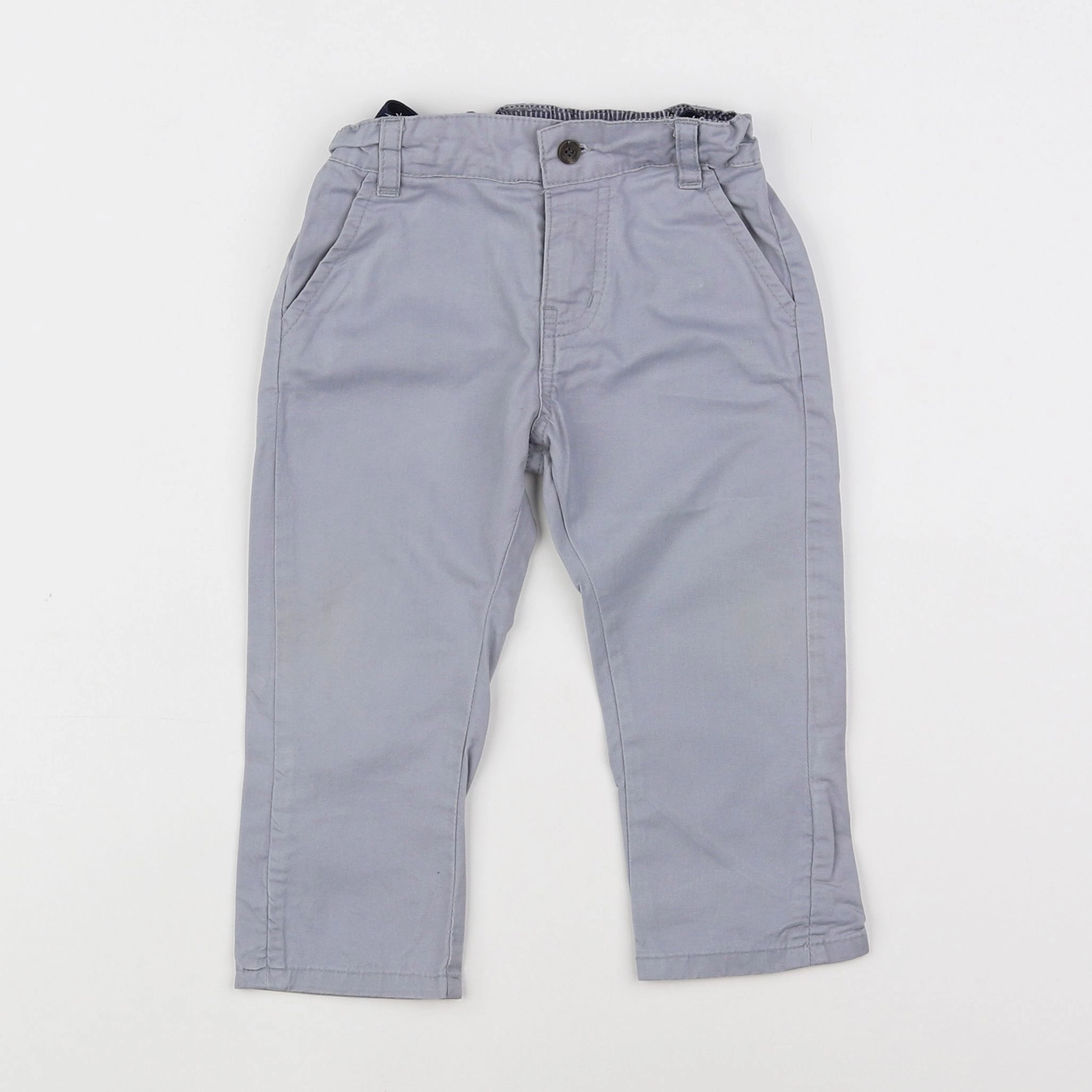 Vertbaudet - pantalon gris - 12 mois