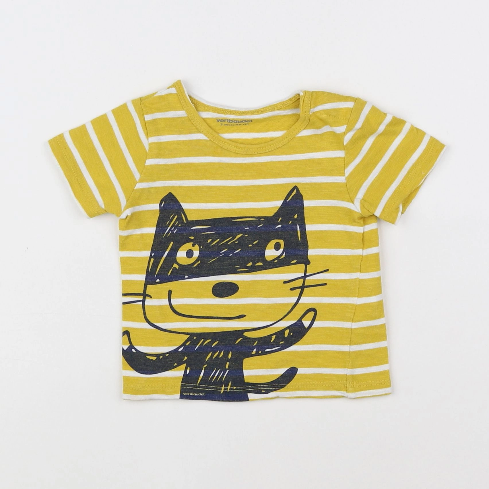 Vertbaudet - tee-shirt jaune - 3 mois