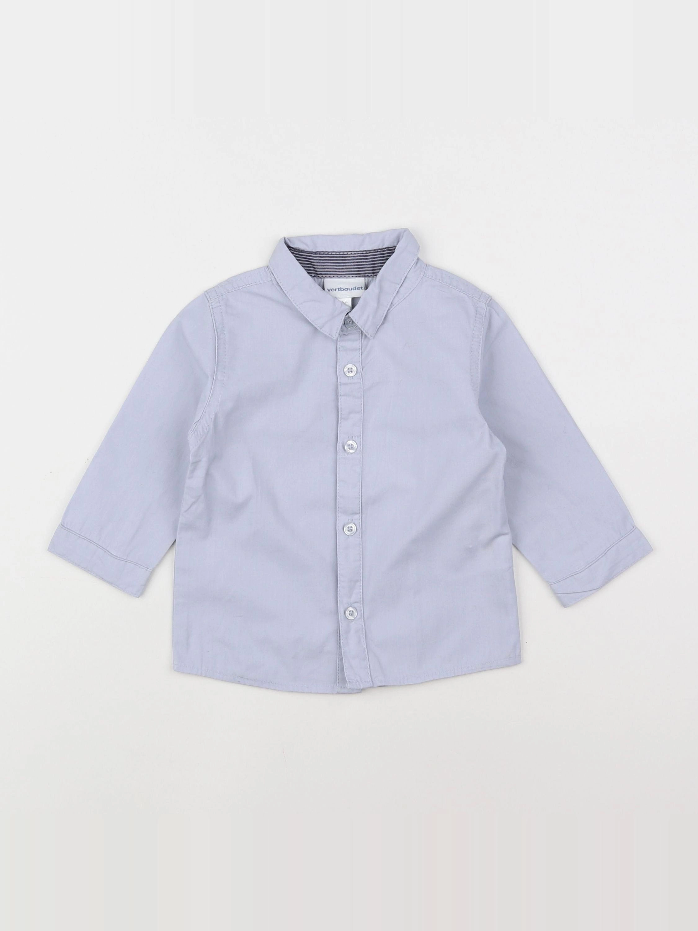 Vertbaudet - chemise bleu - 12 mois