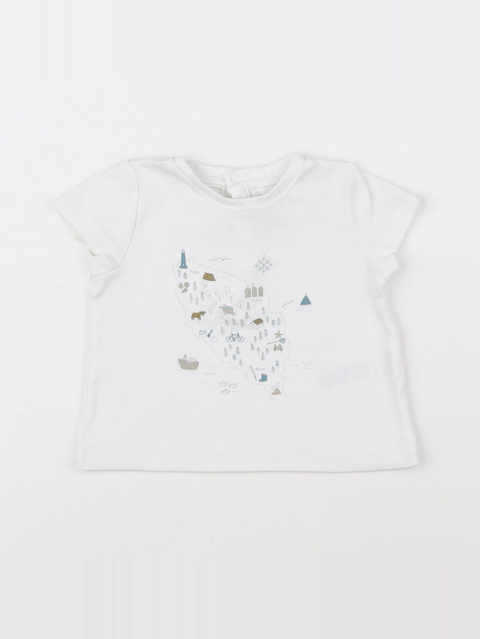 Natalys - tee-shirt blanc - 6 mois