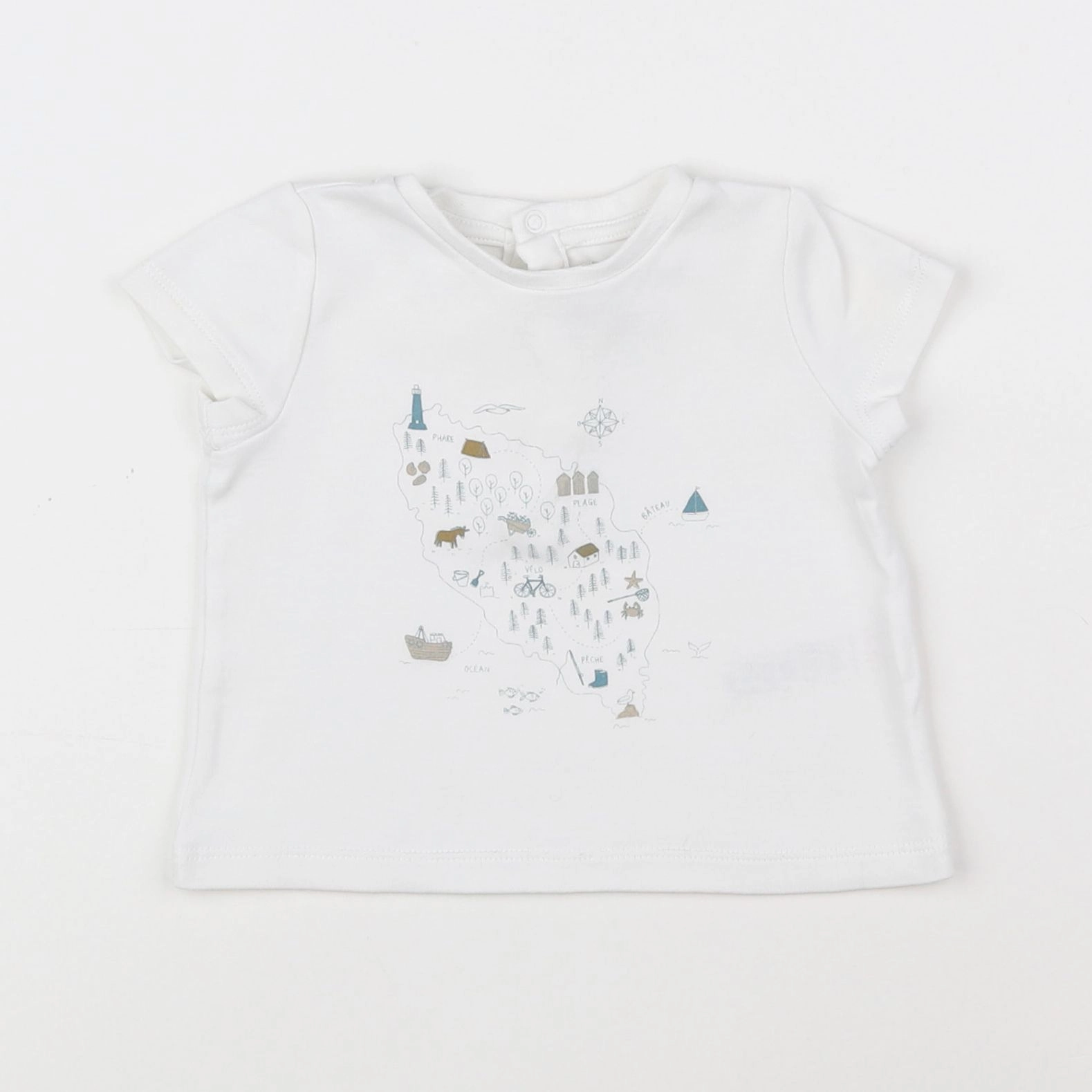 Natalys - tee-shirt blanc - 6 mois