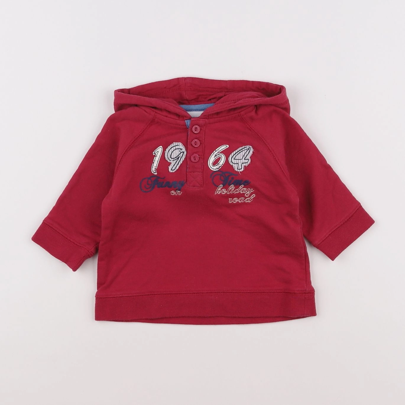 Vertbaudet - sweat rouge - 9 mois