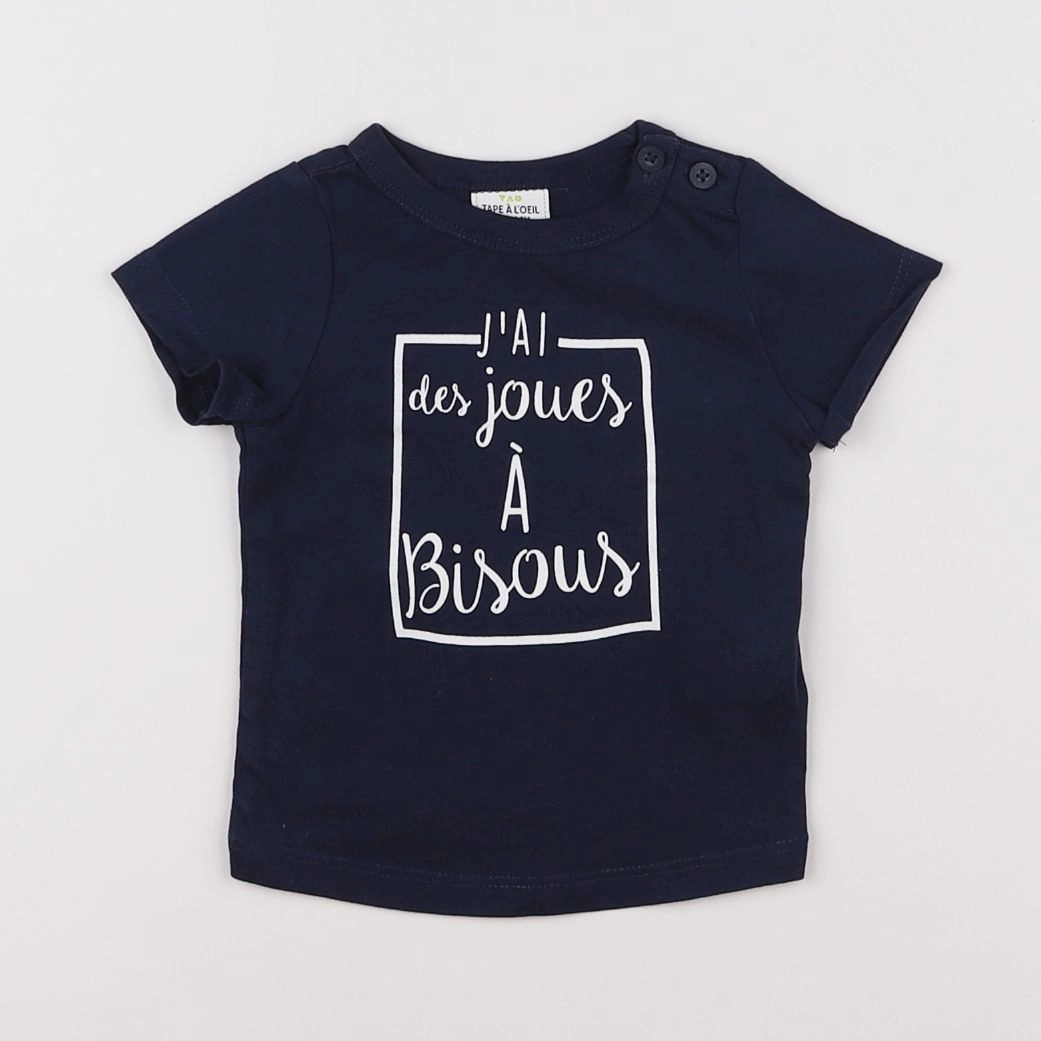 Tape à l'oeil - tee-shirt bleu - 3 mois