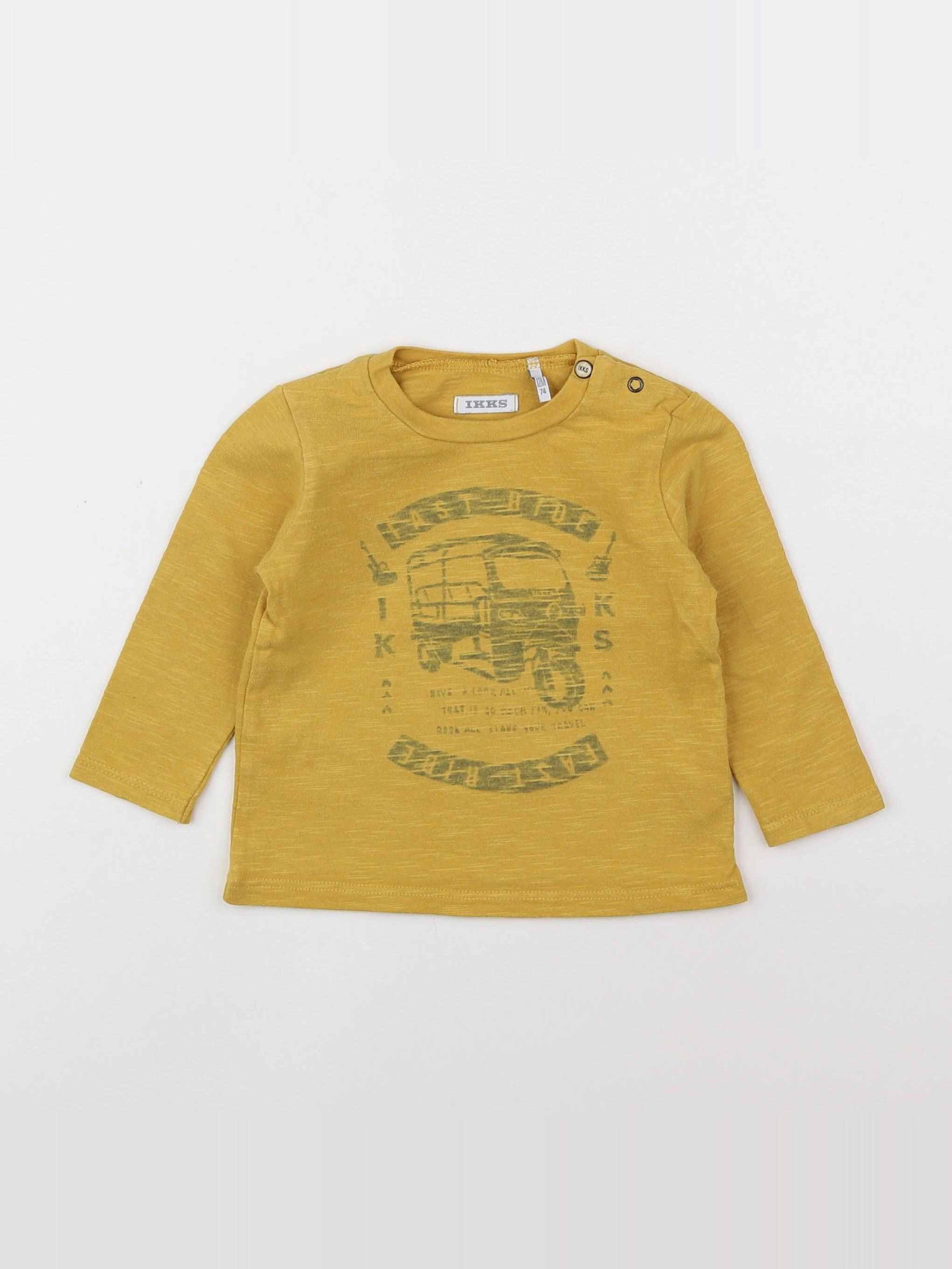 IKKS - tee-shirt jaune - 12 mois