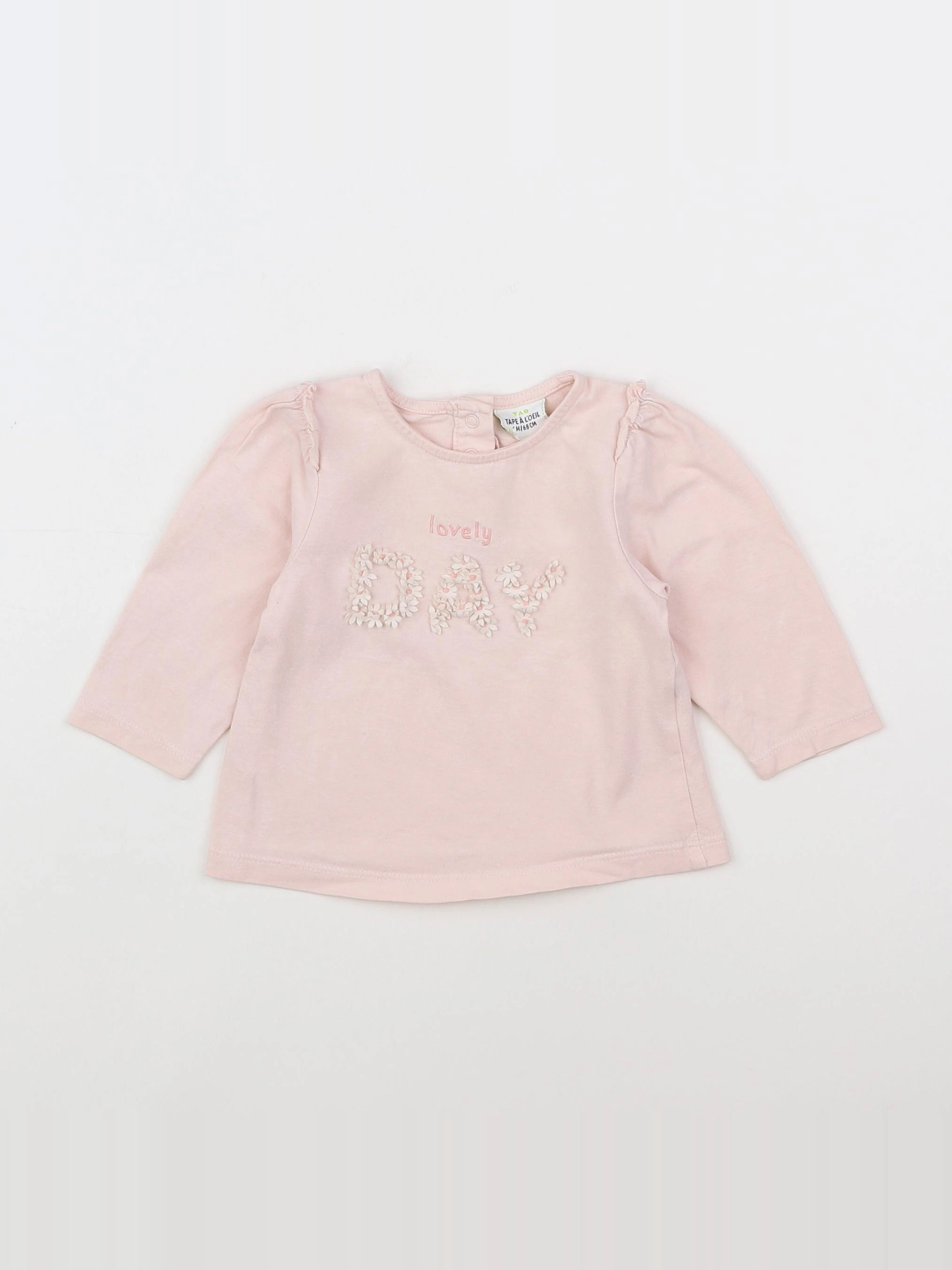Tape à l'oeil - tee-shirt rose - 6 mois