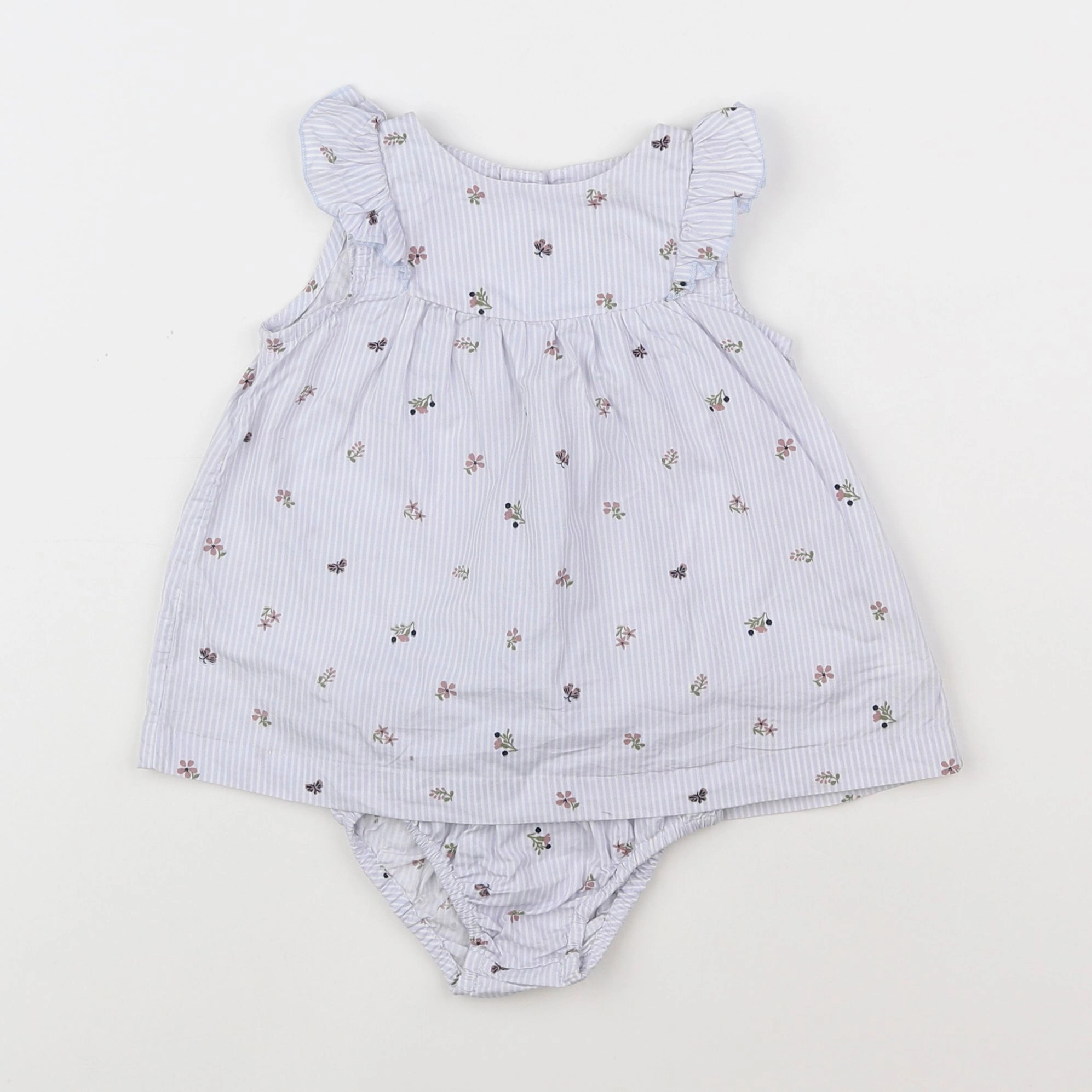 Cadet Rousselle - robe bleu, blanc - 3 mois