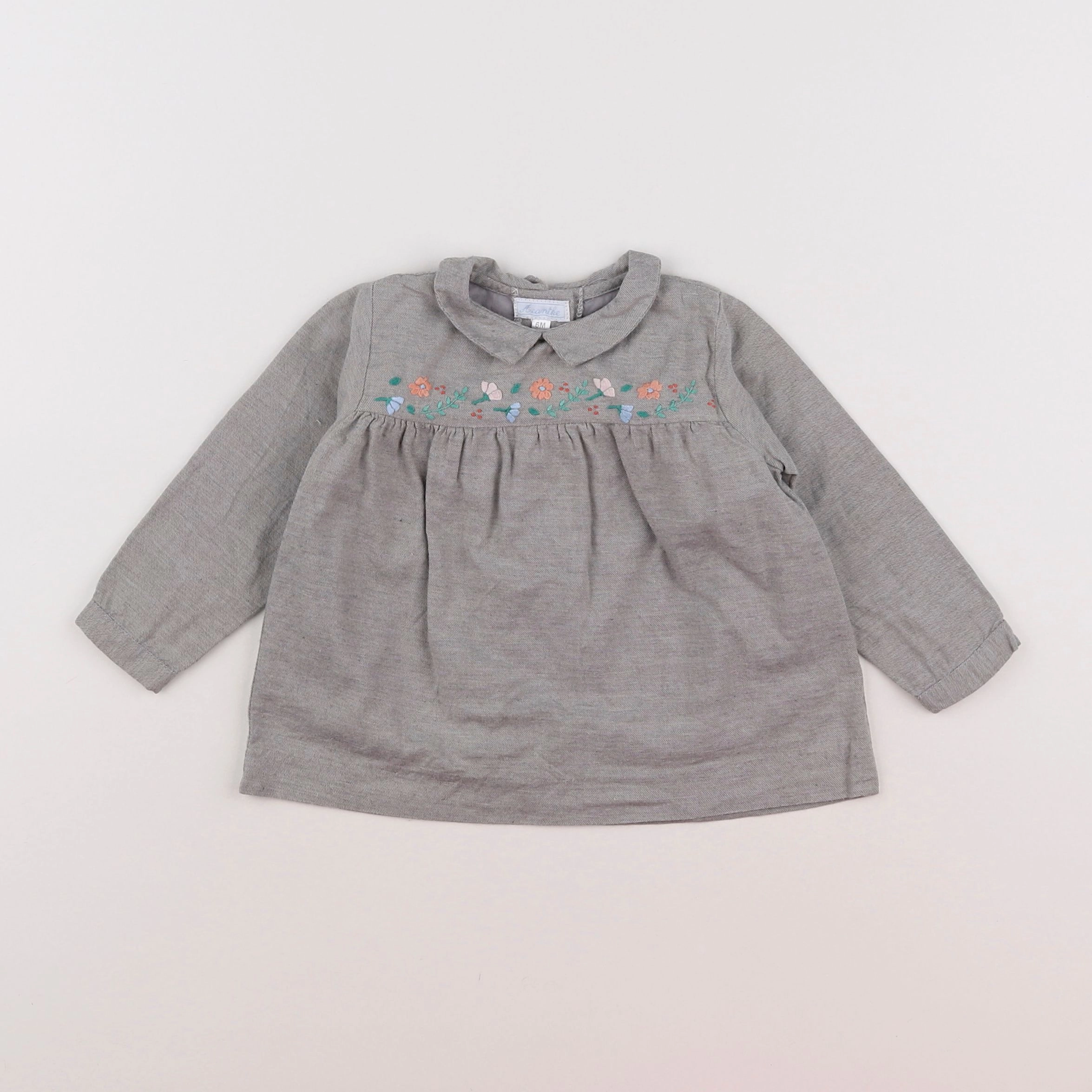 Acanthe - blouse gris - 6 mois