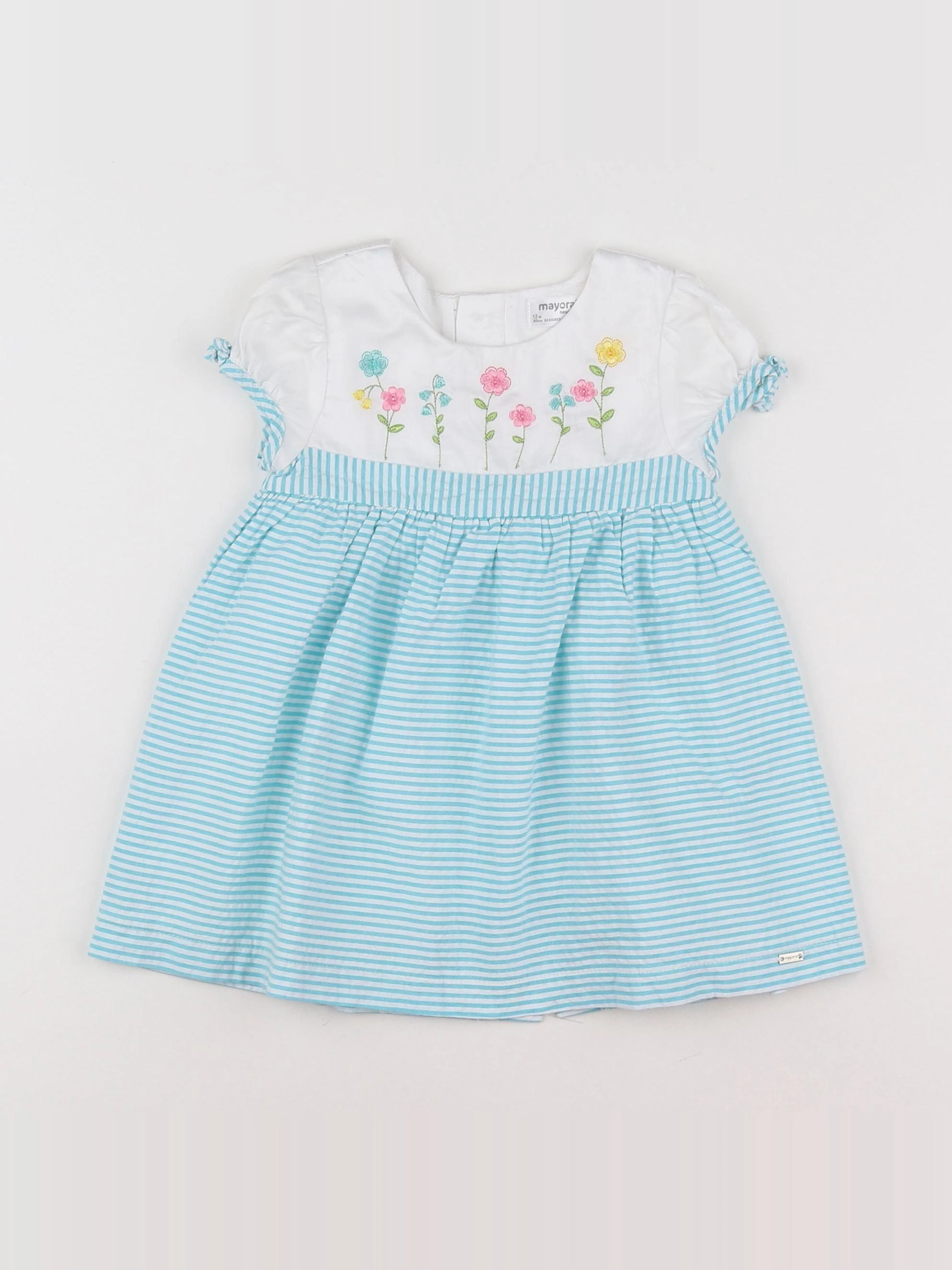 Mayoral - robe bleu - 12 mois