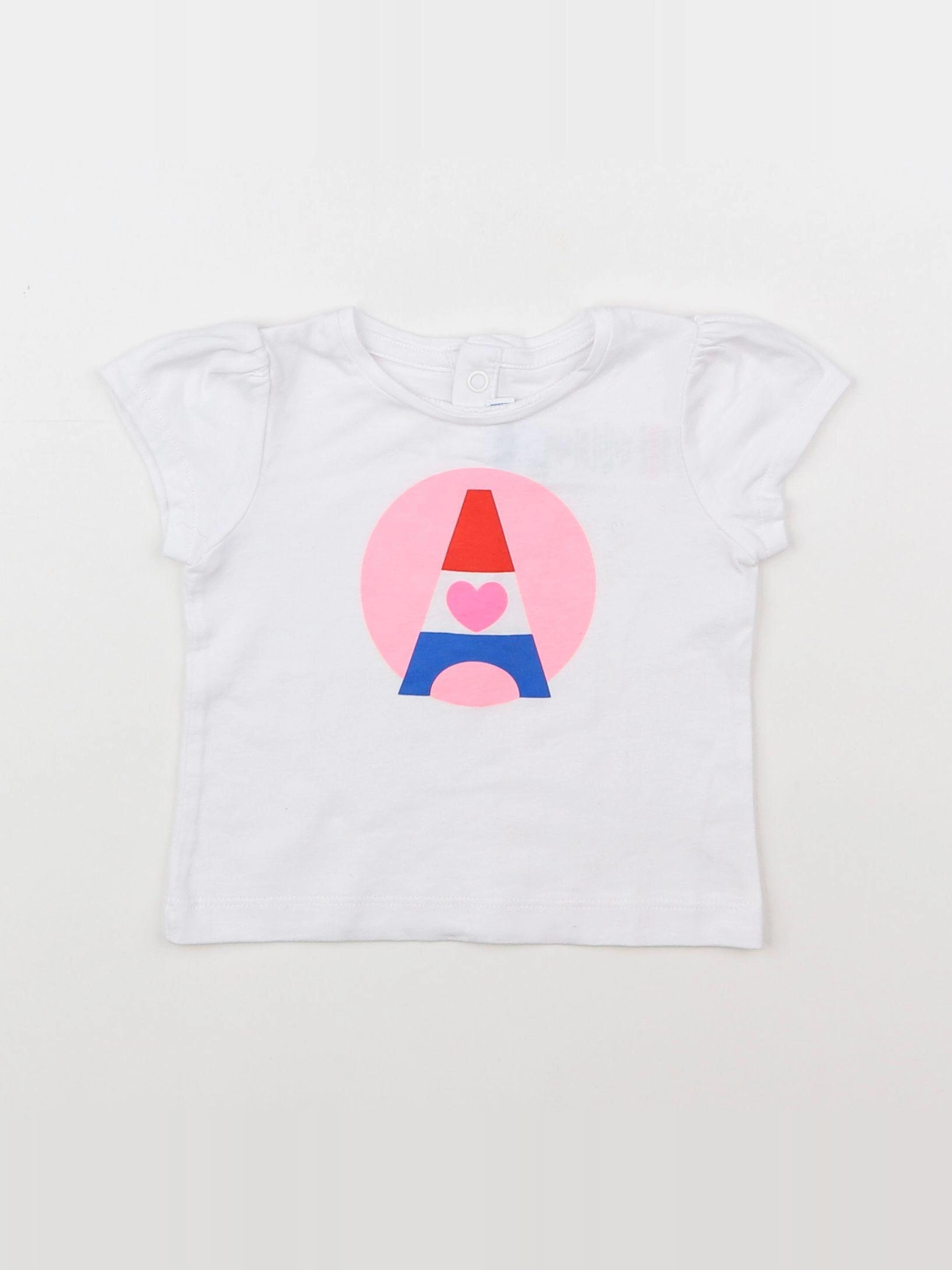 Jacadi - tee-shirt blanc - 6 mois