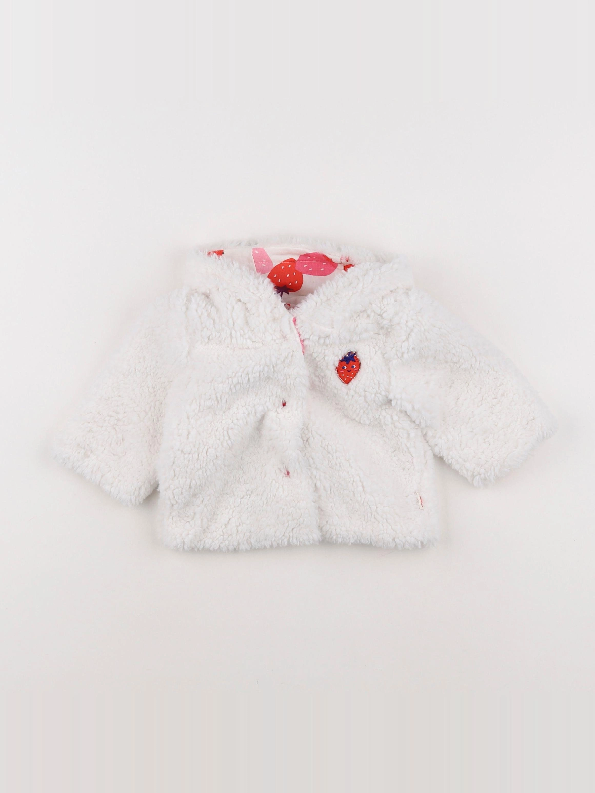 Catimini - manteau blanc - 1/3 mois