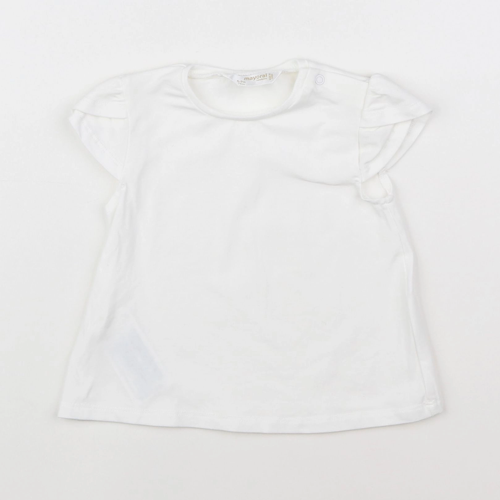 Mayoral - tee-shirt blanc - 6/9 mois