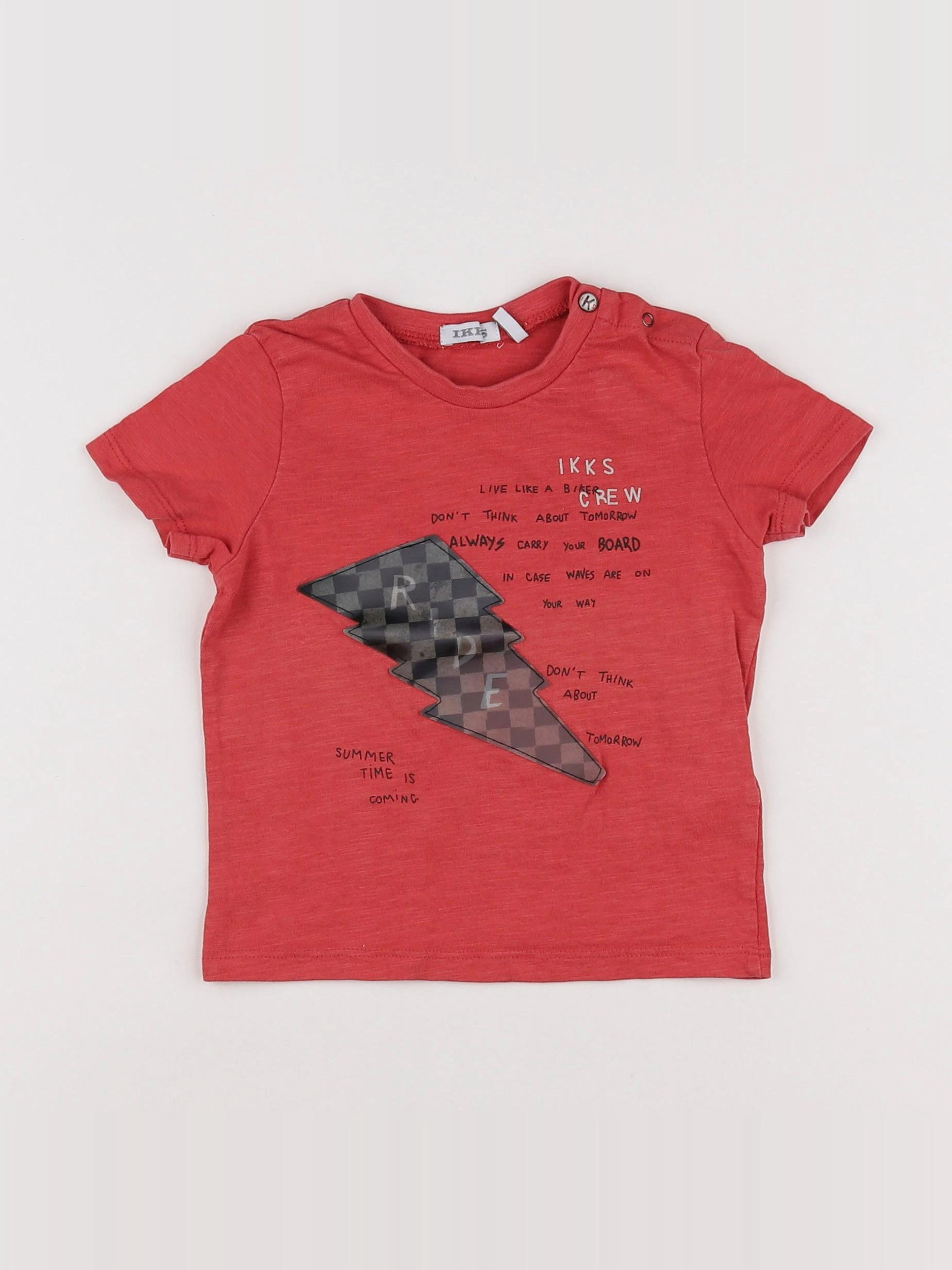 IKKS - tee-shirt rouge - 18 mois
