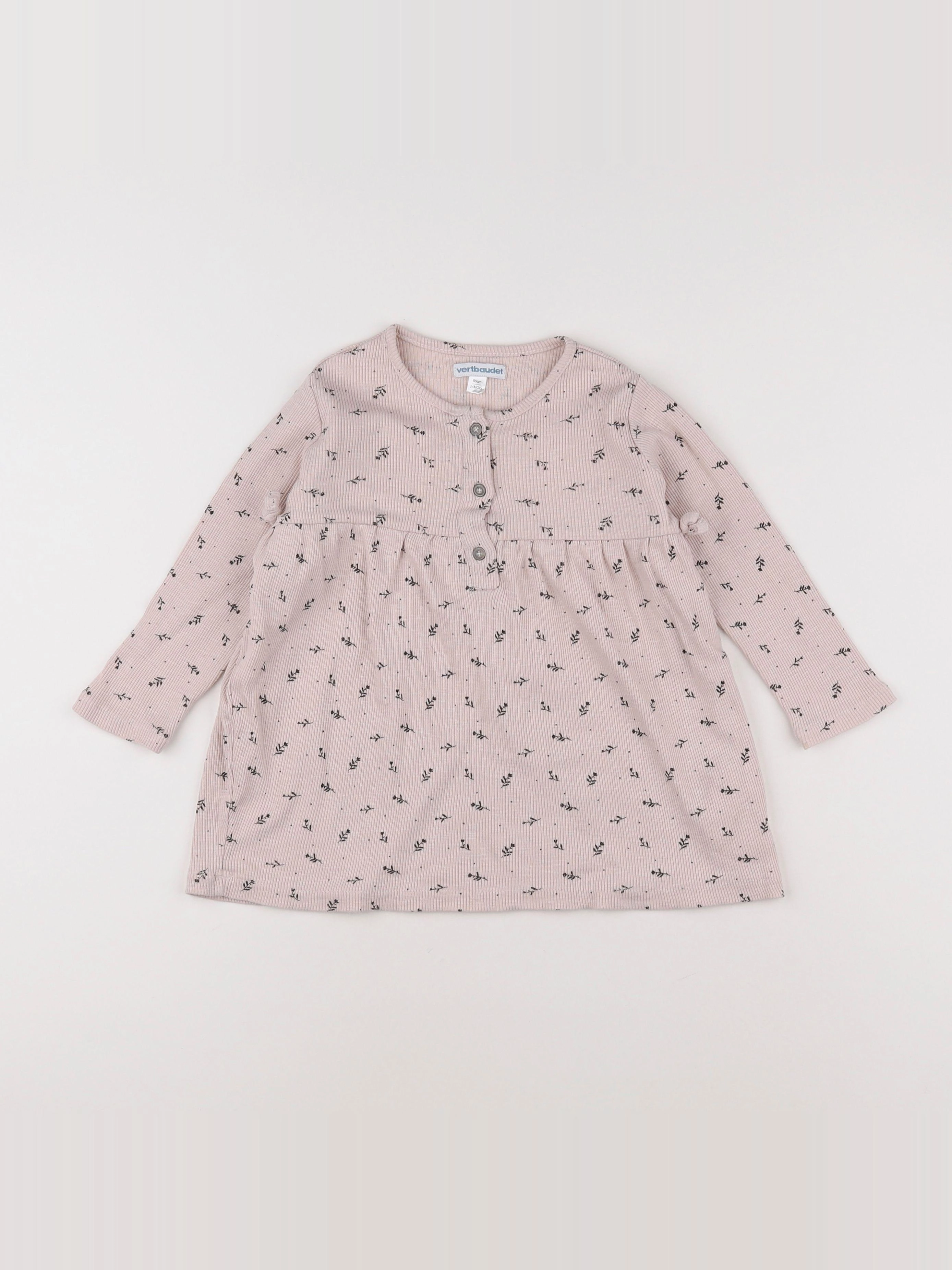 Vertbaudet - robe rose - 2 ans