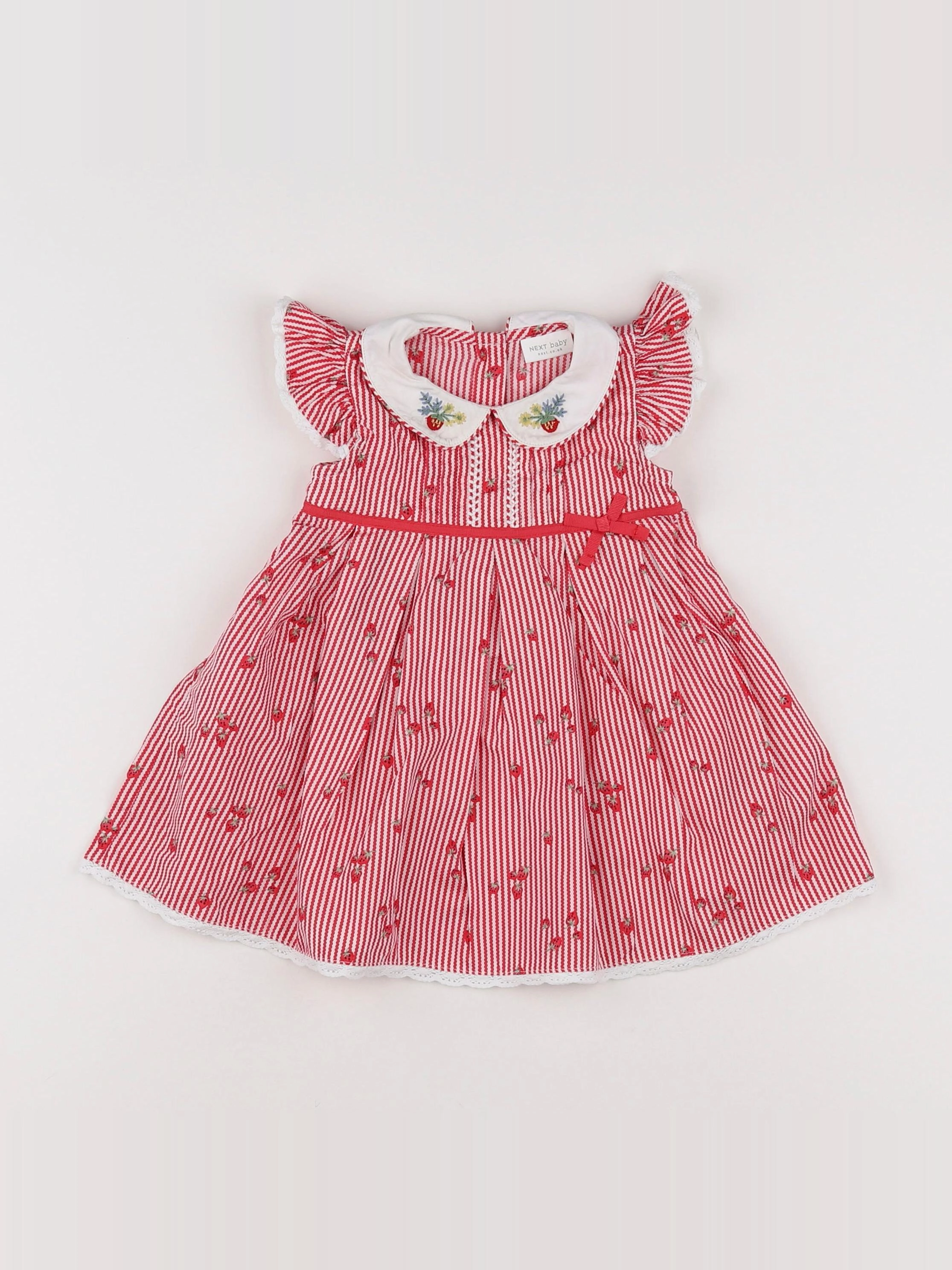 Next - robe rouge - 3/6 mois