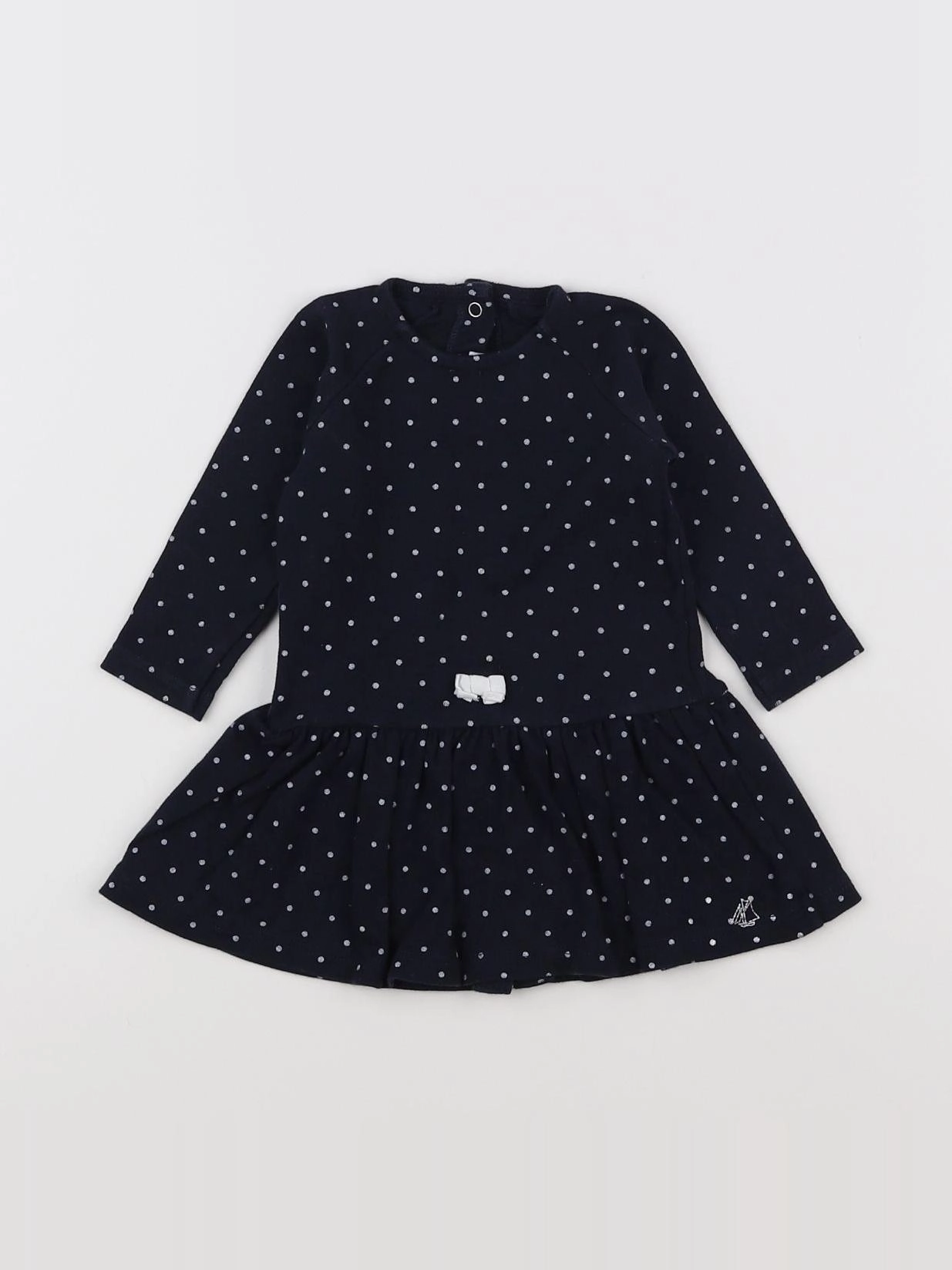 Petit Bateau - robe bleu - 6 mois