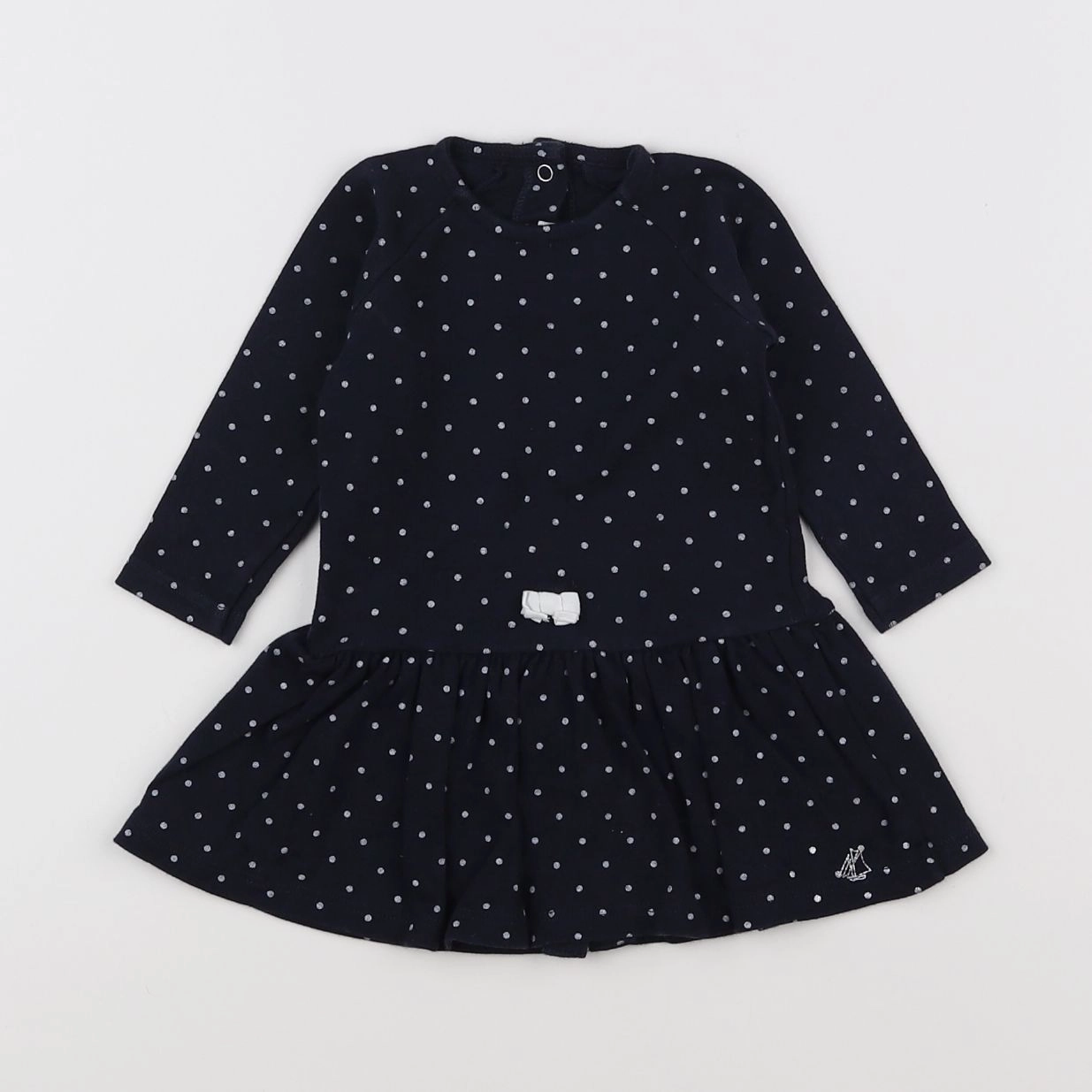 Petit Bateau - robe bleu - 6 mois