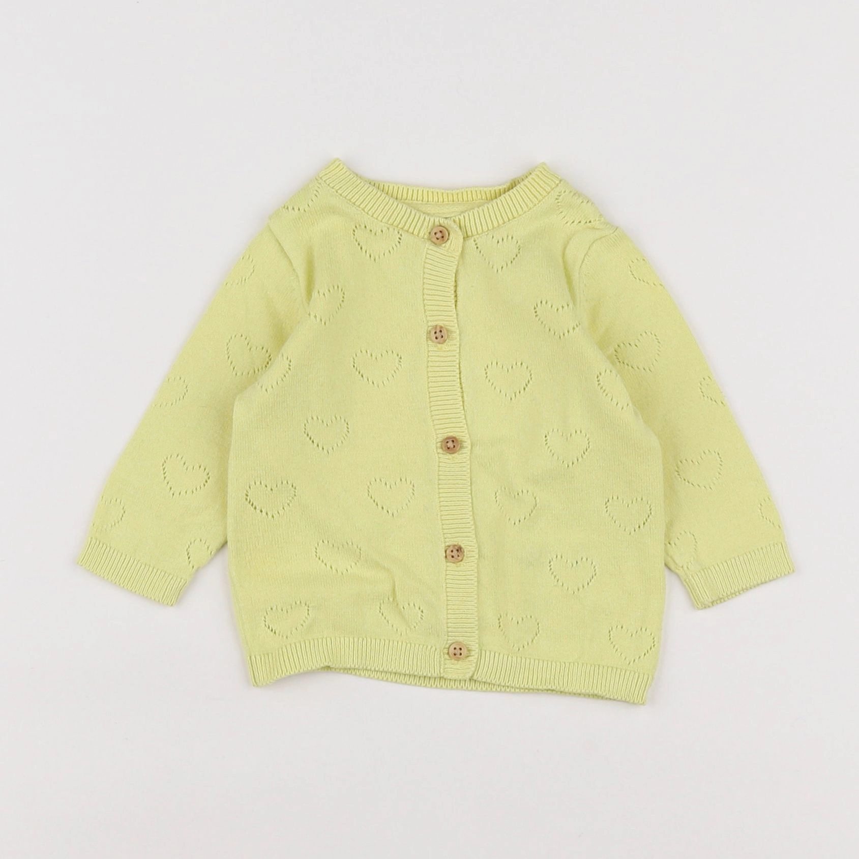 Vertbaudet - gilet jaune - 3 mois