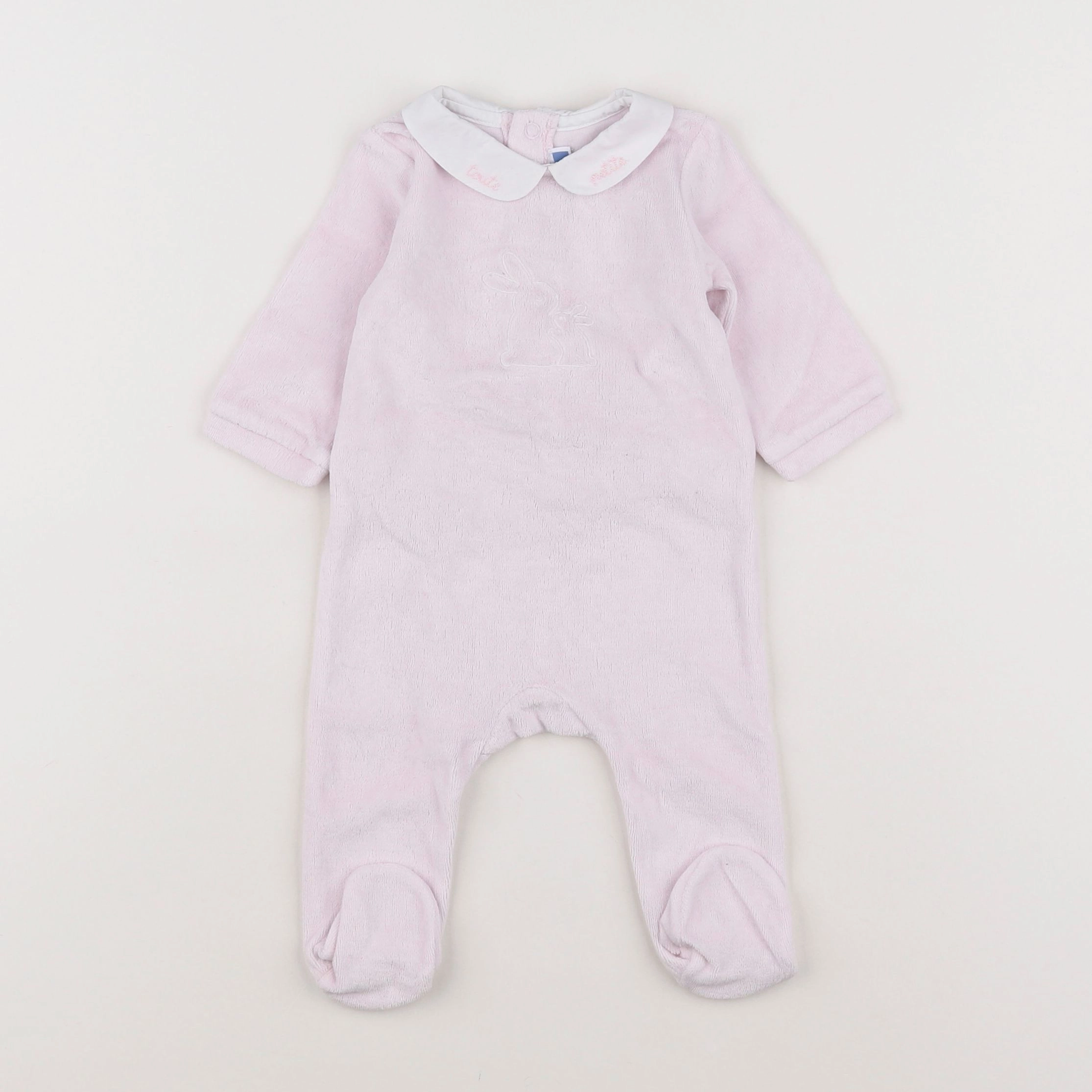 Jacadi - pyjama velours rose - 3 mois