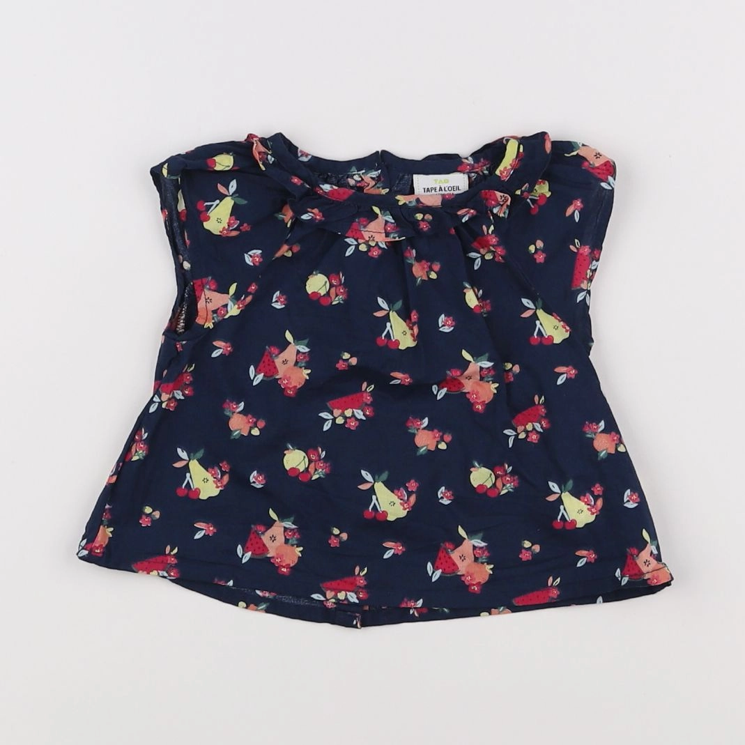 Tape à l'oeil - blouse bleu, rouge, jaune - 3 mois