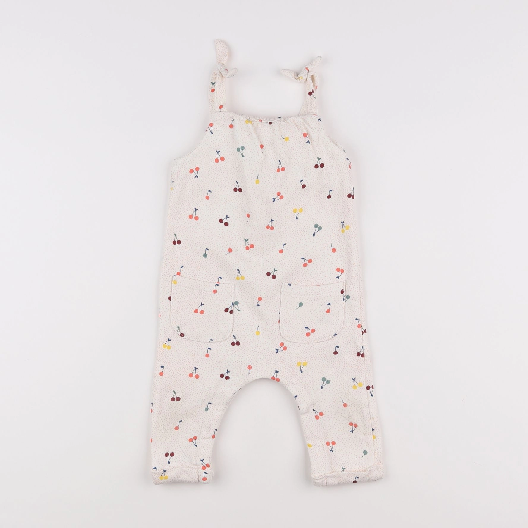 Vertbaudet - combinaison beige, rouge - 6 mois