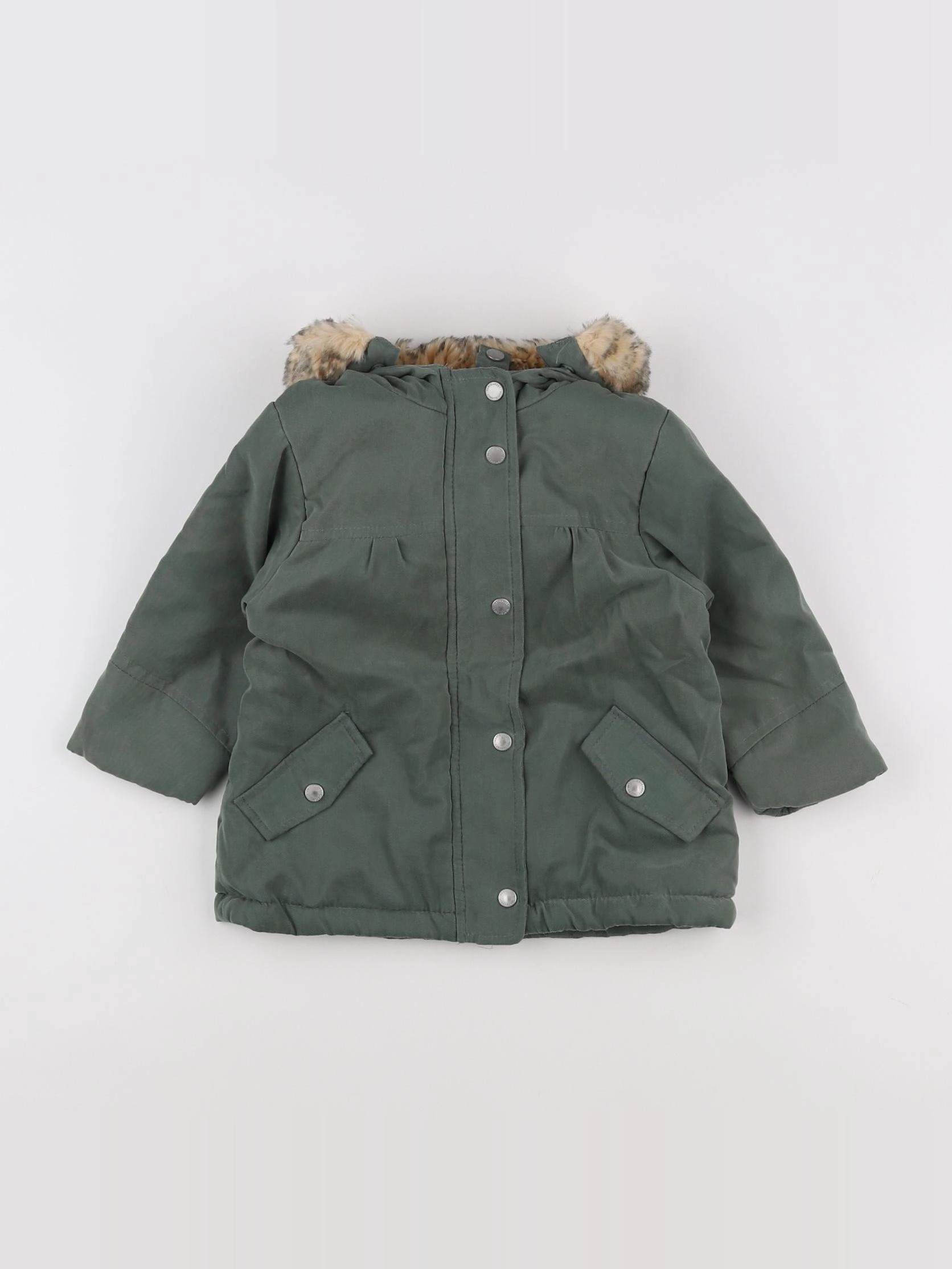 Vertbaudet - parka vert - 18 mois