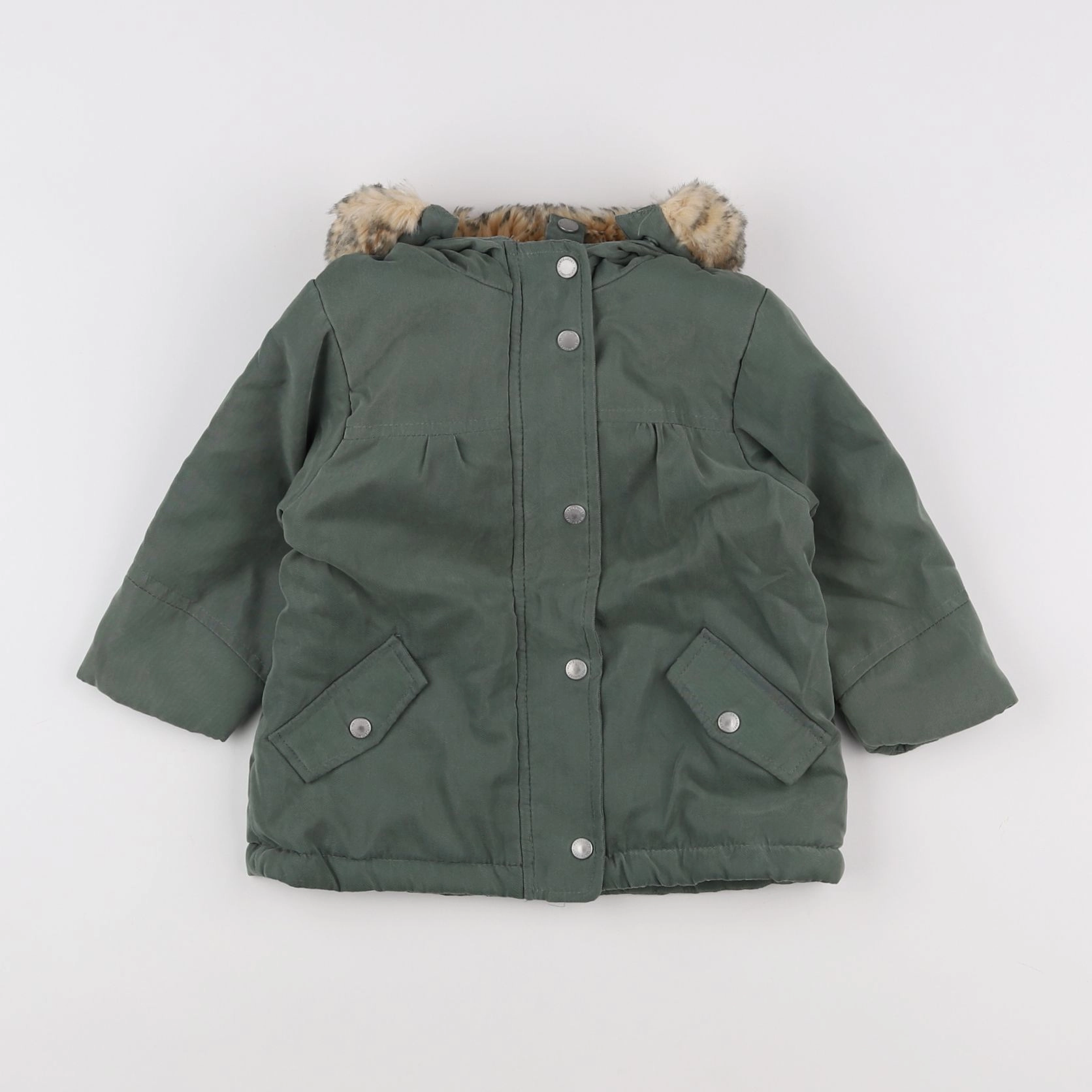 Vertbaudet - parka vert - 18 mois