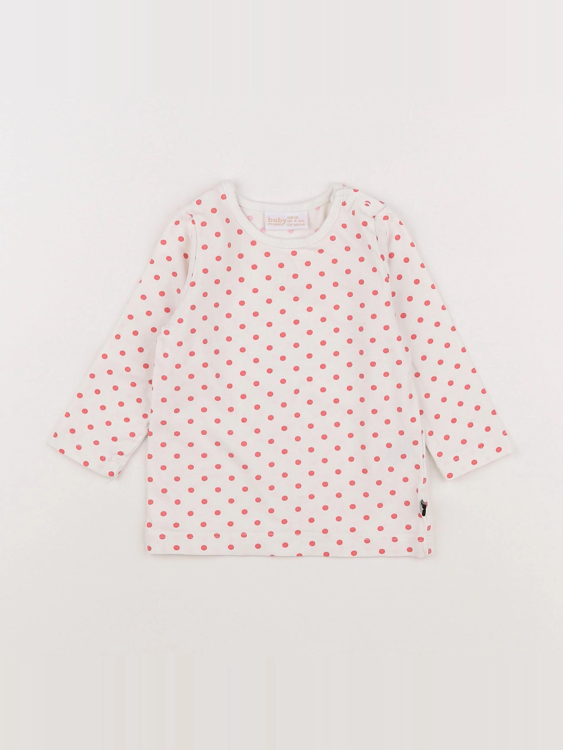 Lindex - tee-shirt rose - 3/6 mois
