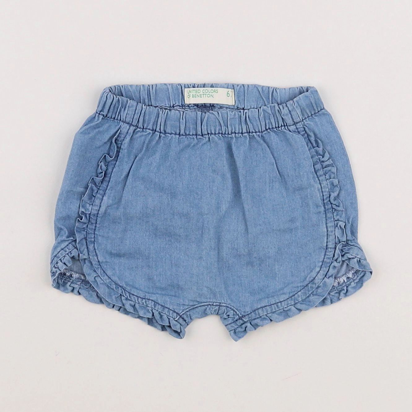 Benetton - short bleu - 6 mois