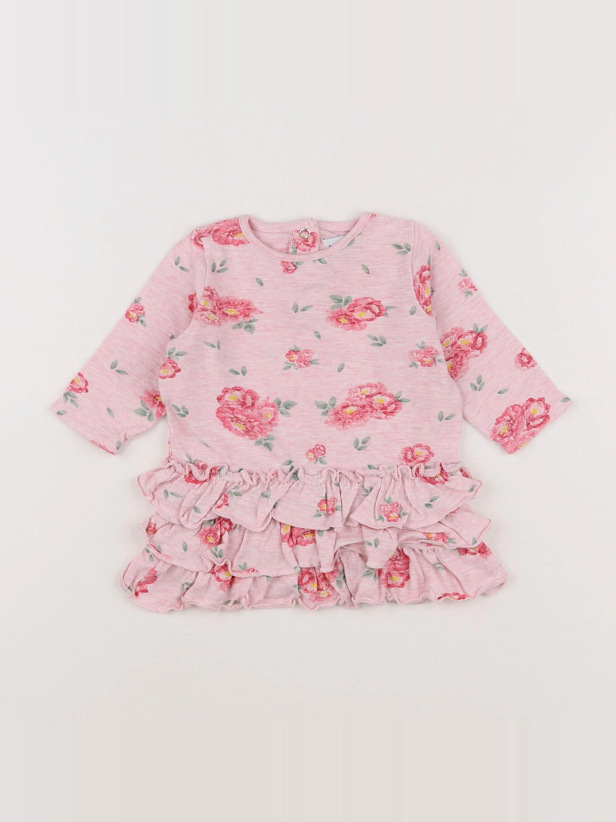 Petit Bateau - robe rose - 6 mois